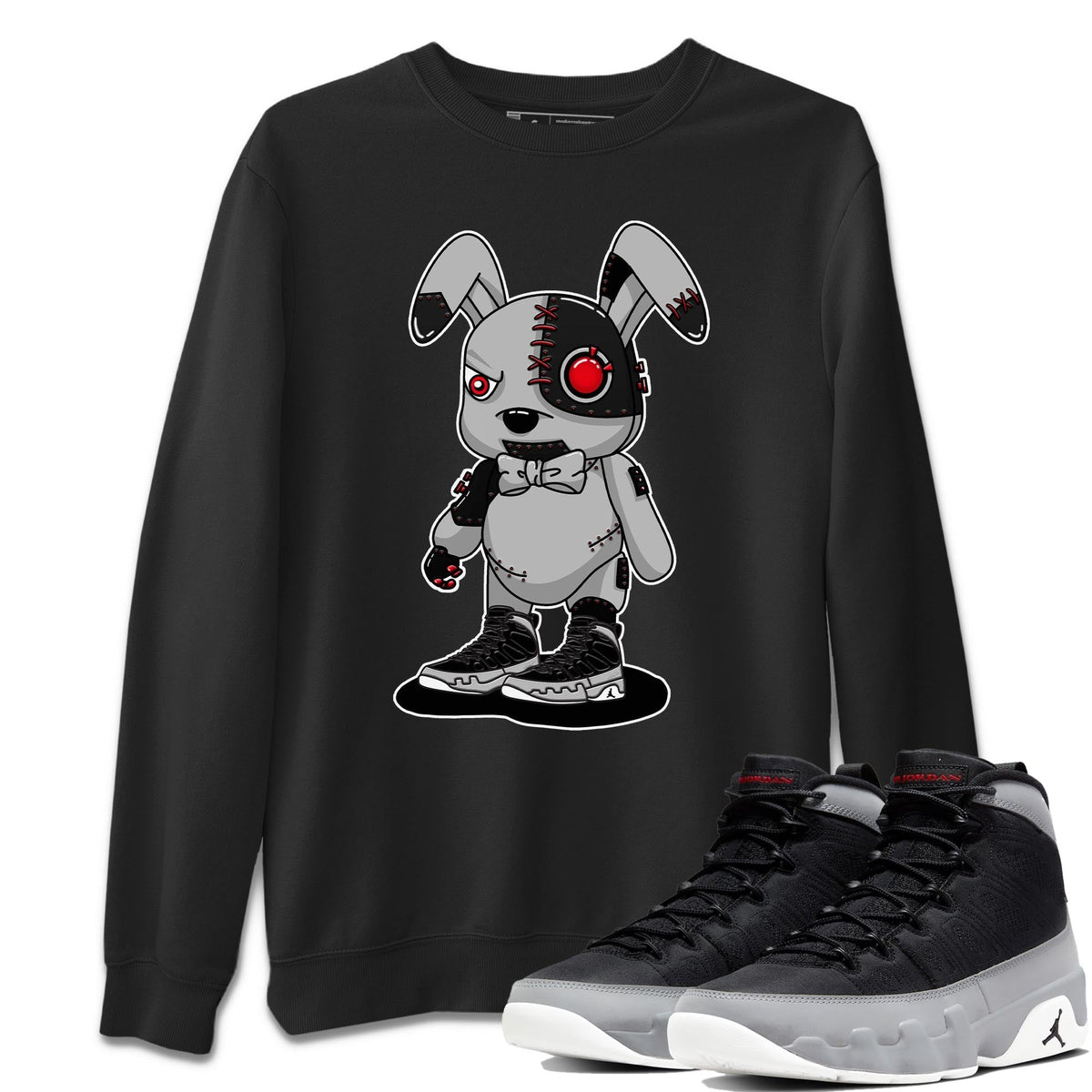 Jordan 9 Particle Grey Shirt To Match Jordans Cyborg Bunny Sneaker Tees Jordan 9 Particle Grey Drip Gear Zone Sneaker Matching Clothing Unisex Shirts