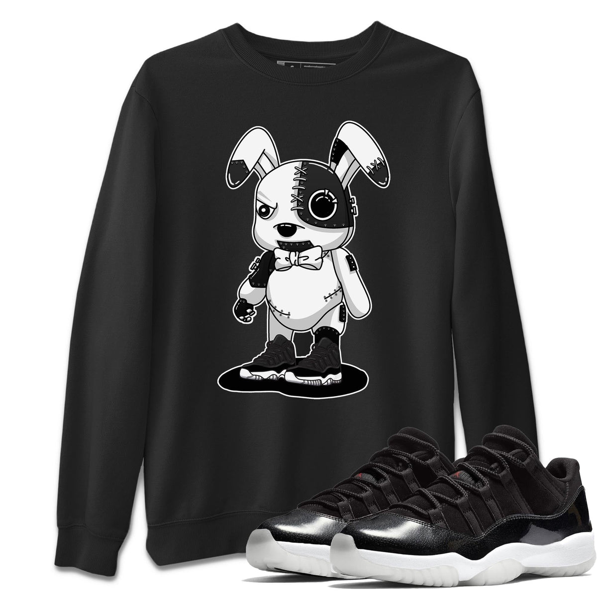 Jordan 11 72-10 Sneaker Matching T-Shirt Cyborg Bunny Sneaker Tees Jordan 11 72-10 Sneaker Release Tees Crew Neck Tees