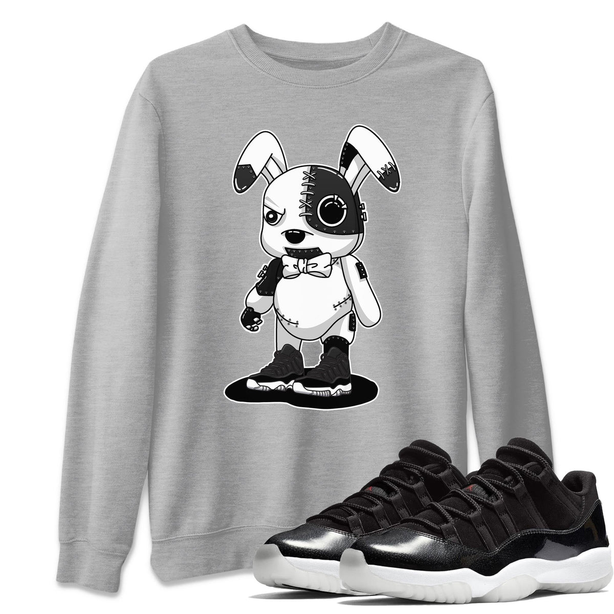 Jordan 11 72-10 Sneaker Matching T-Shirt Cyborg Bunny Sneaker Tees Jordan 11 72-10 Sneaker Release Tees Crew Neck Tees