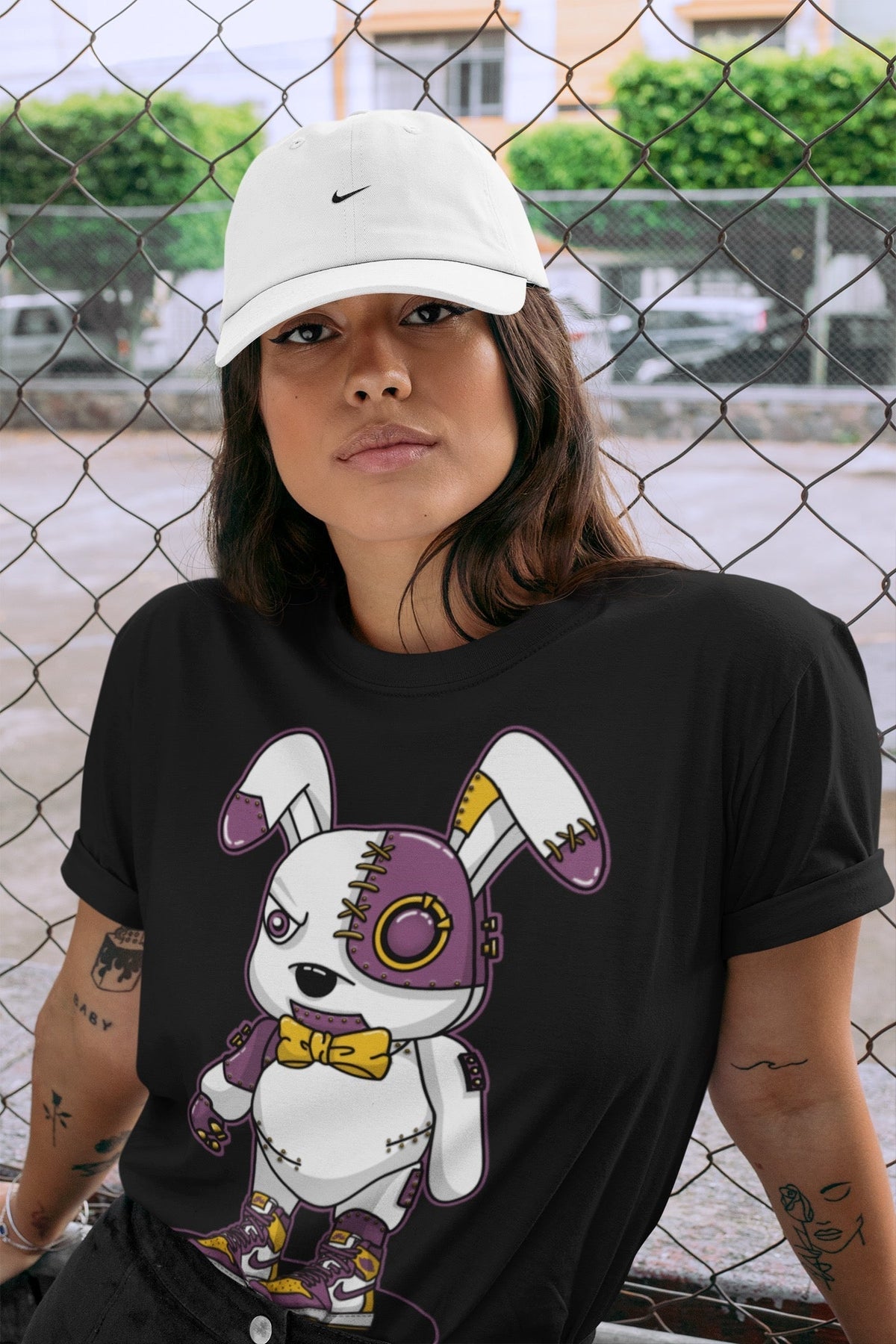 Jordan 1 Brotherhood Sneaker Matching T-Shirt Cyborg Bunny Sneaker Tees Jordan 1 Brotherhood Sneaker Release Tees Crew Neck Tees