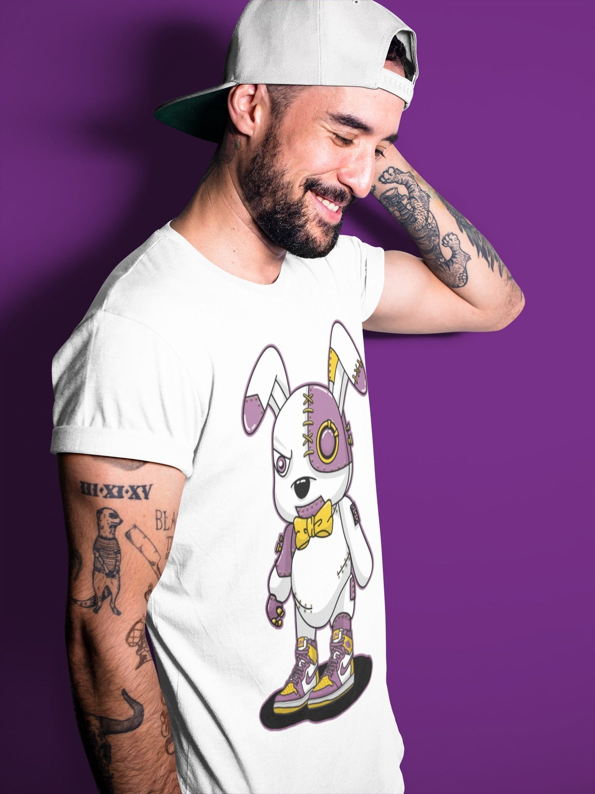 Jordan 1 Brotherhood Sneaker Matching T-Shirt Cyborg Bunny Sneaker Tees Jordan 1 Brotherhood Sneaker Release Tees Crew Neck Tees