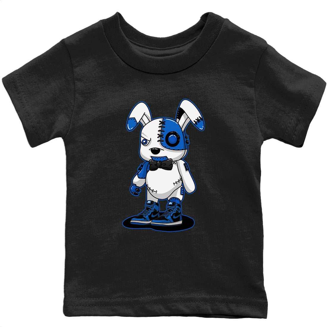 Jordan 1 Dark Marina Blue Sneaker Matching T-Shirt Cyborg Bunny Sneaker Tees Jordan 1 Dark Marina Blue Sneaker Release Tees Kids Shirts