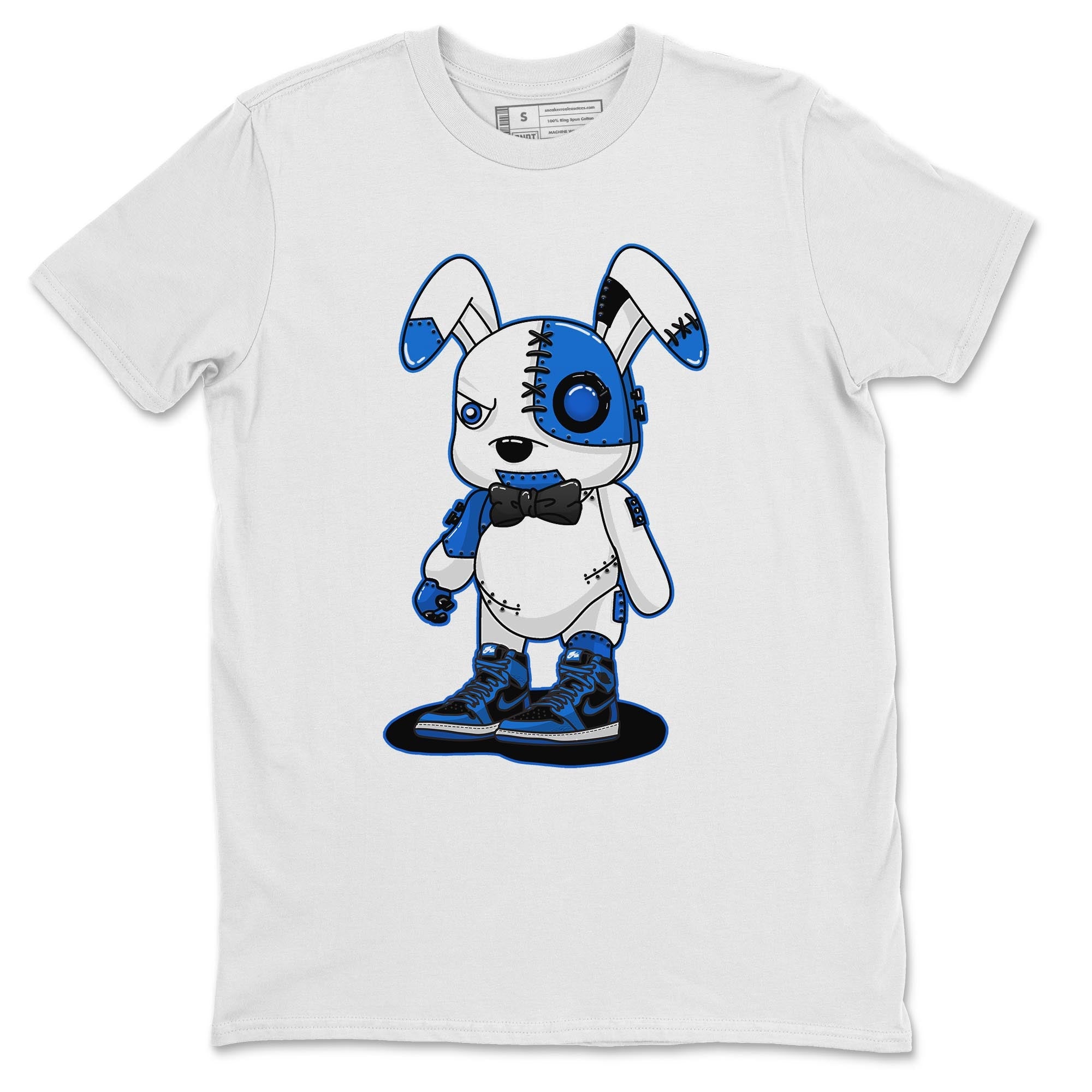 Jordan 1 Dark Marina Blue Sneaker Matching T-Shirt Cyborg Bunny Sneaker Tees Jordan 1 Dark Marina Blue Sneaker Release Tees Crew Neck Tees