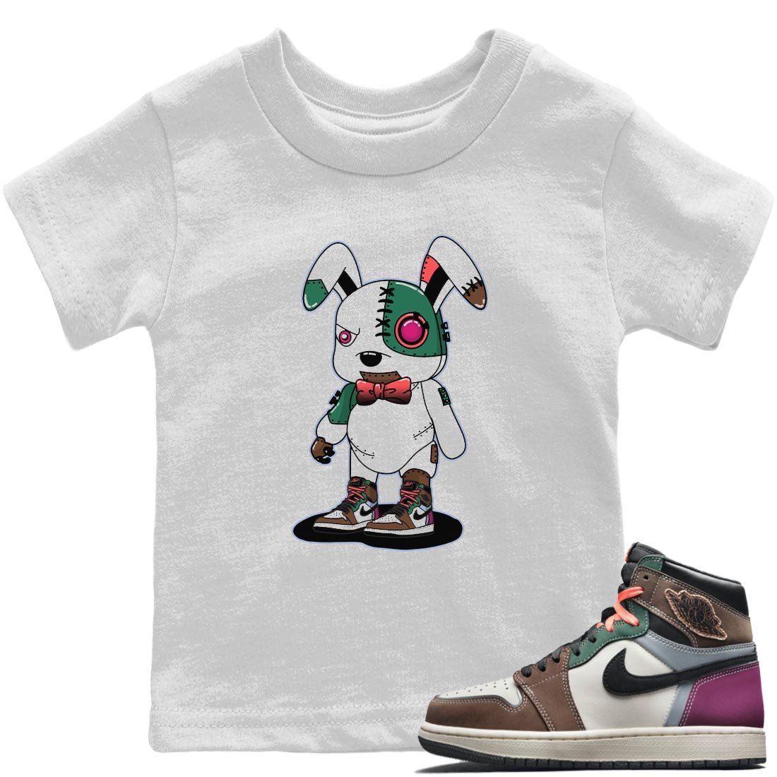 Jordan 1 Hand Crafted Sneaker Matching T-Shirt Cyborg Bunny Sneaker Tees Jordan 1 Hand Crafted Sneaker Release Tees Kids Shirts