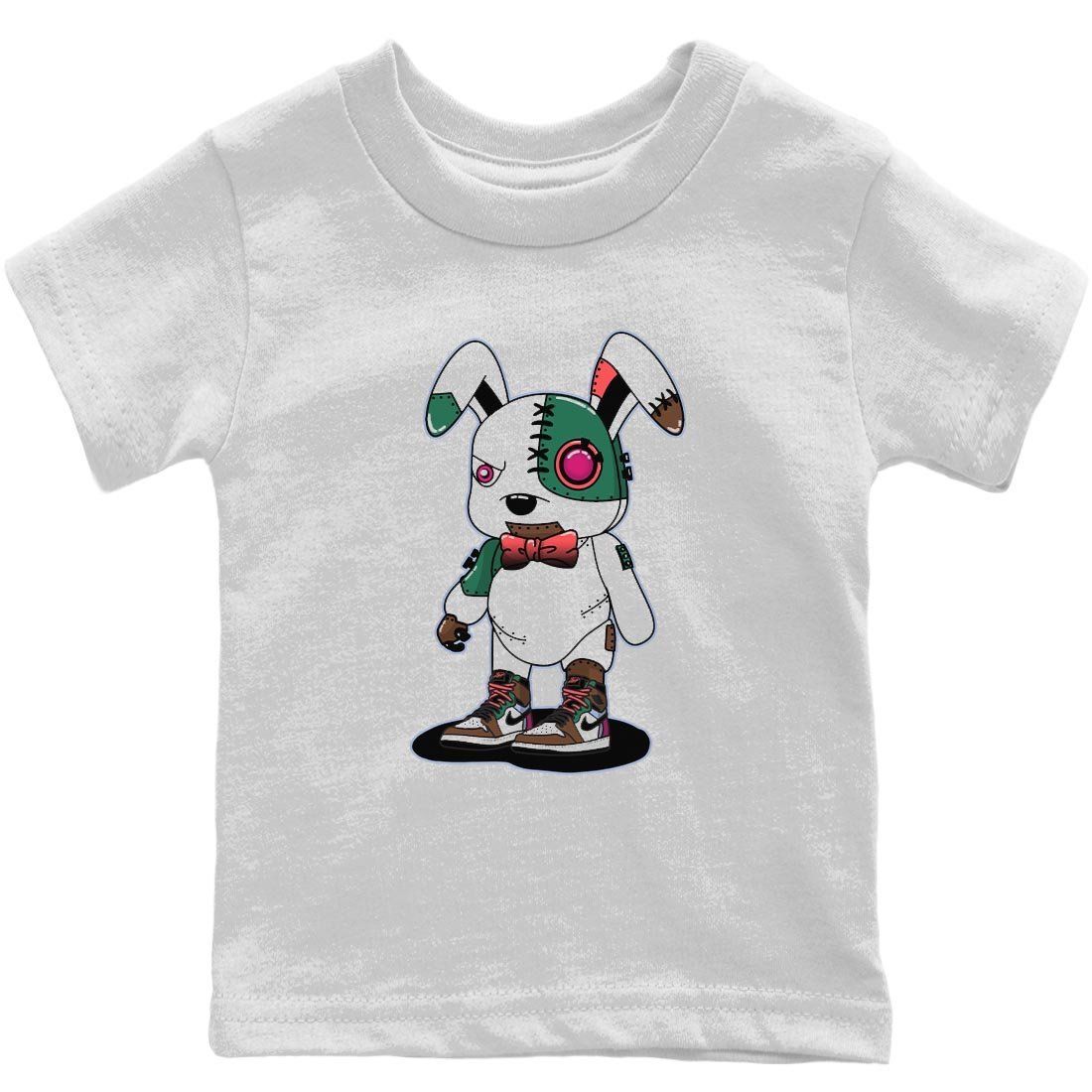 Jordan 1 Hand Crafted Sneaker Matching T-Shirt Cyborg Bunny Sneaker Tees Jordan 1 Hand Crafted Sneaker Release Tees Kids Shirts
