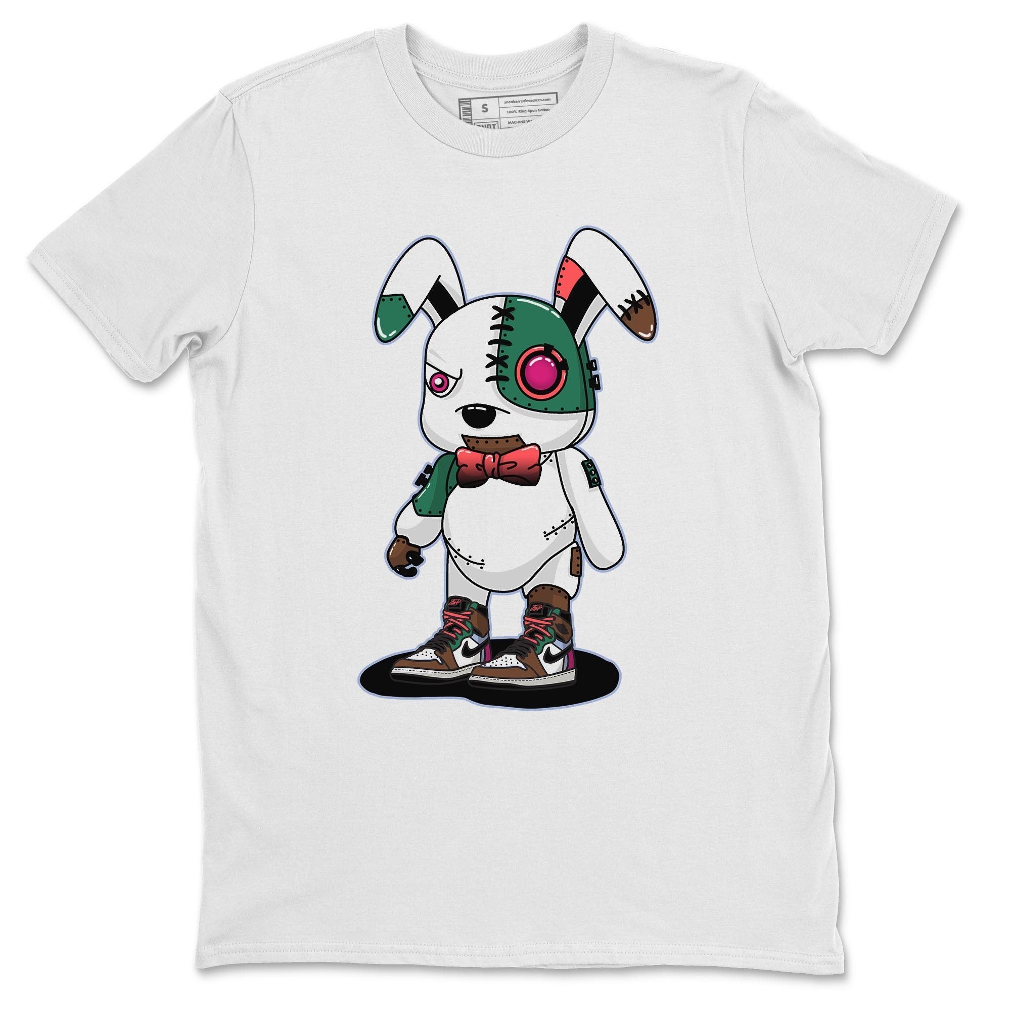 Jordan 1 Hand Crafted Sneaker Matching T-Shirt Cyborg Bunny Sneaker Tees Jordan 1 Hand Crafted Sneaker Release Tees Crew Neck Tees
