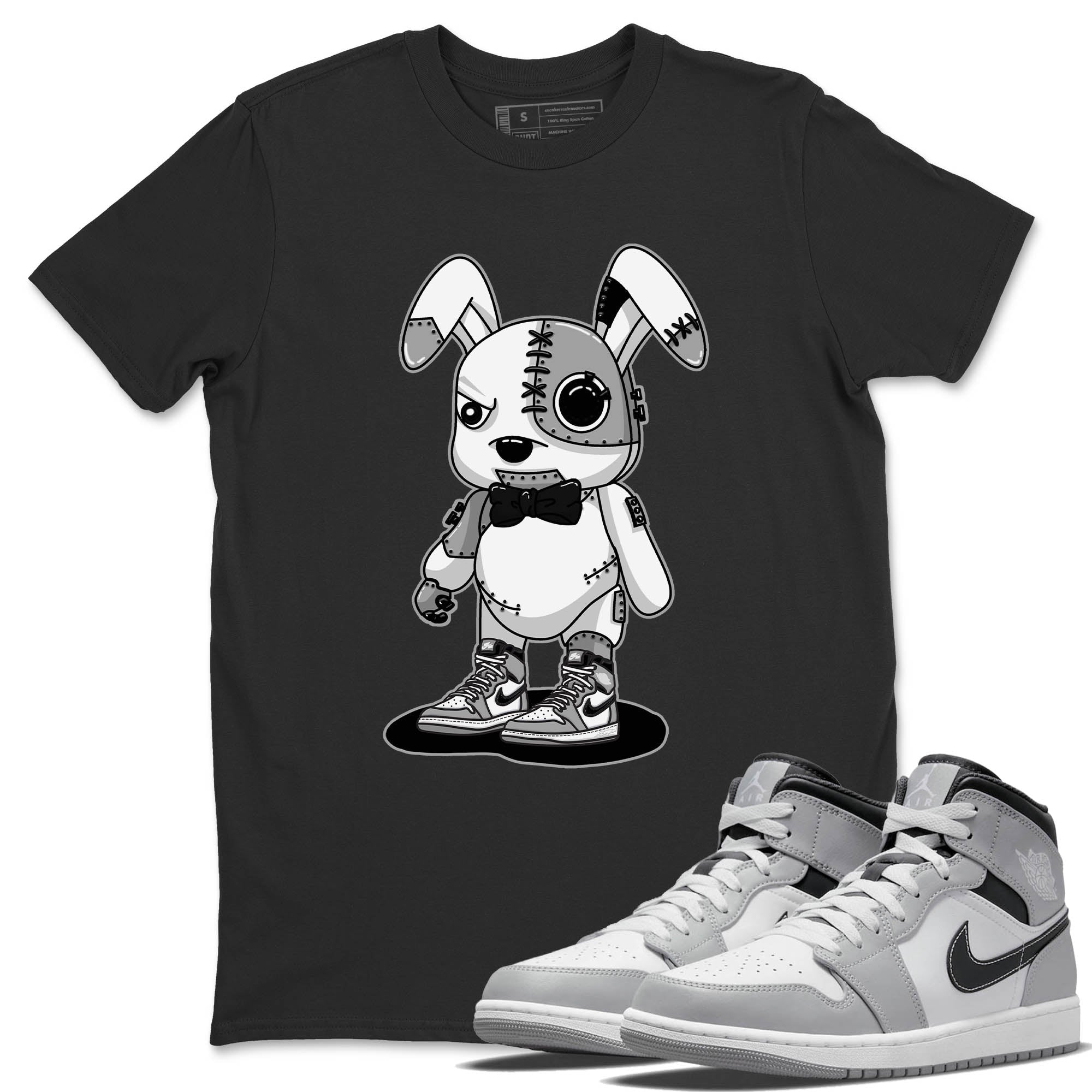 Jordan 1 Light Smoke Grey Sneaker Matching T-Shirt Cyborg Bunny Sneaker Tees Jordan 1 Light Smoke Grey Sneaker Release Tees Crew Neck Tees