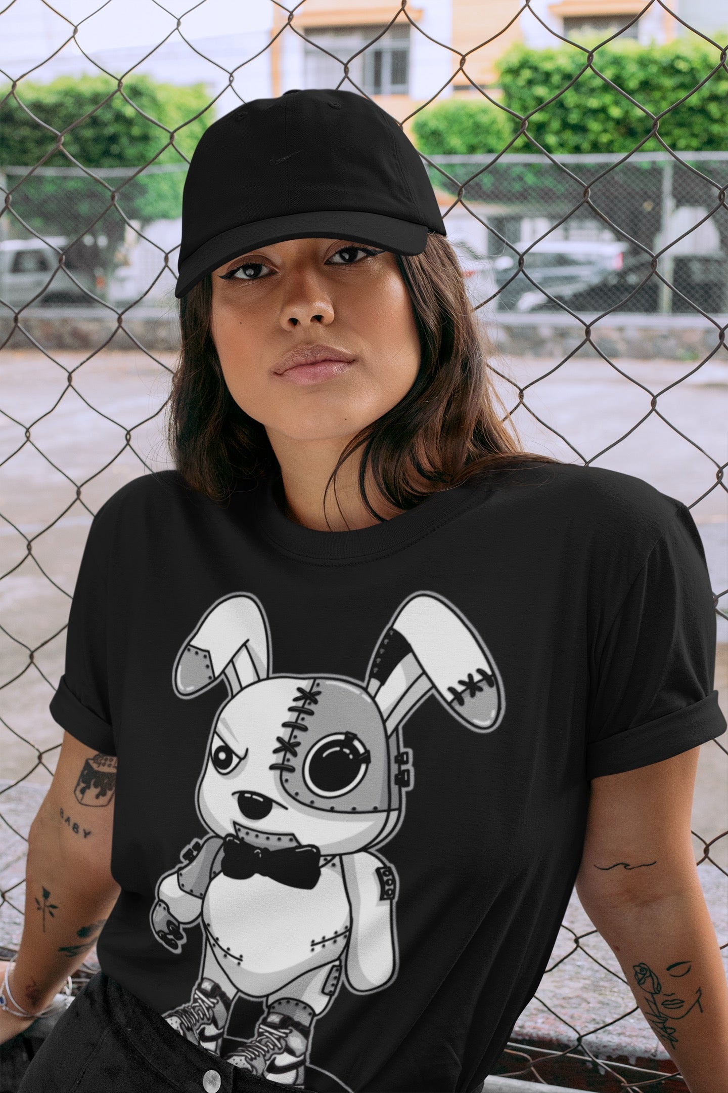 Jordan 1 Light Smoke Grey Sneaker Matching T-Shirt Cyborg Bunny Sneaker Tees Jordan 1 Light Smoke Grey Sneaker Release Tees Crew Neck Tees