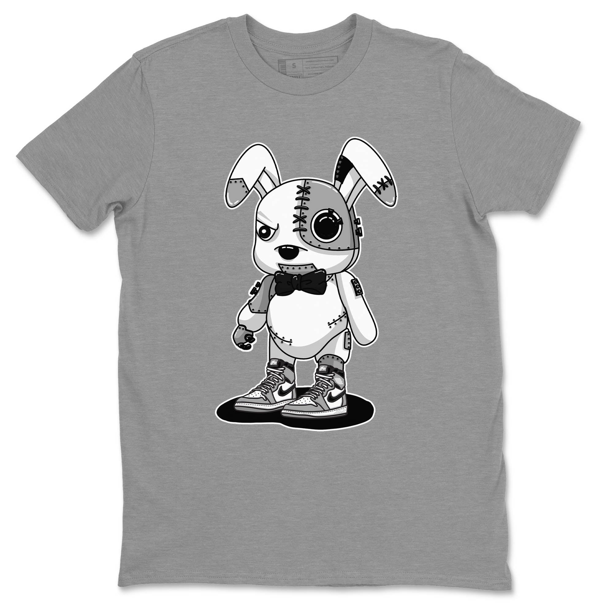 Jordan 1 Light Smoke Grey Sneaker Matching T-Shirt Cyborg Bunny Sneaker Tees Jordan 1 Light Smoke Grey Sneaker Release Tees Crew Neck Tees