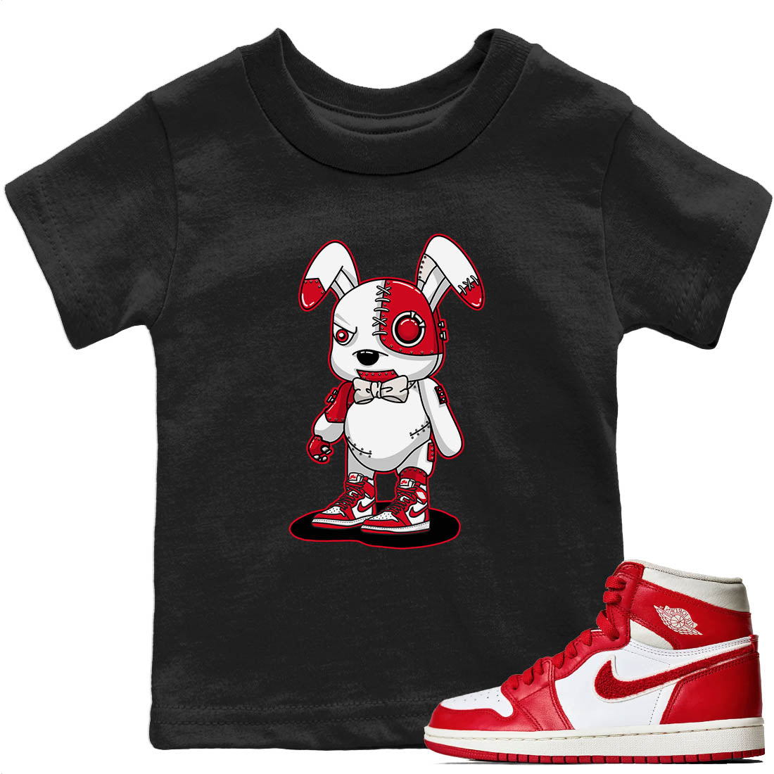 Jordan 1 Newstalgia Sneaker Matching T-Shirt Cyborg Bunny Sneaker Tees Jordan 1 Newstalgia Sneaker Release Tees Kids Shirts