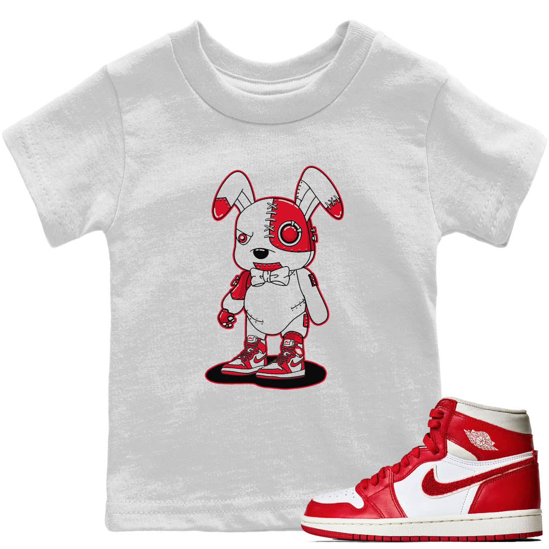 Jordan 1 Newstalgia Sneaker Matching T-Shirt Cyborg Bunny Sneaker Tees Jordan 1 Newstalgia Sneaker Release Tees Kids Shirts