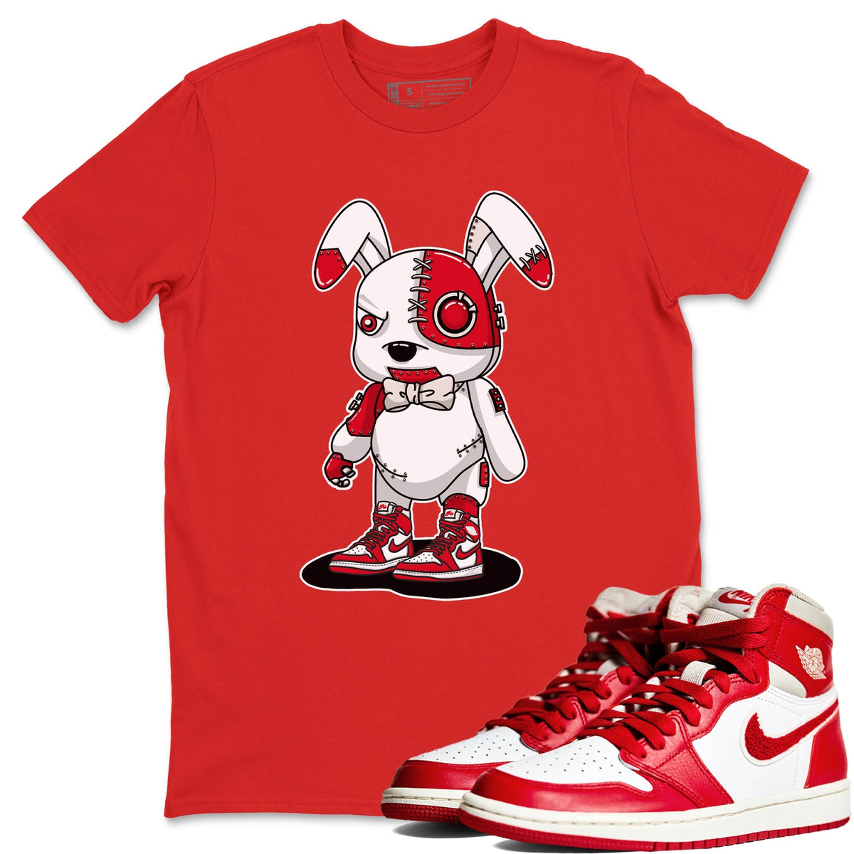 Jordan 1 Newstalgia Sneaker Matching T-Shirt Cyborg Bunny Sneaker Tees Jordan 1 Newstalgia Sneaker Release Tees Crew Neck Tees