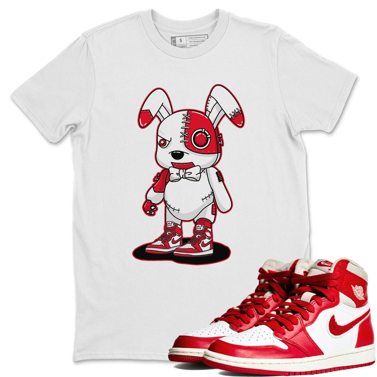Jordan 1 Newstalgia Sneaker Matching T-Shirt Cyborg Bunny Sneaker Tees Jordan 1 Newstalgia Sneaker Release Tees Crew Neck Tees