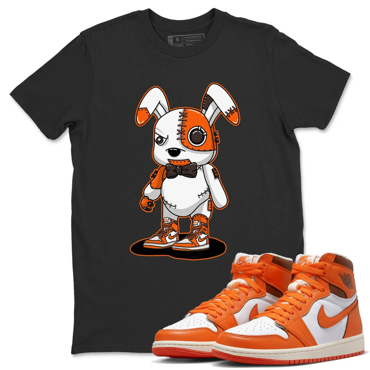 Jordan 1 Starfish Sneaker Matching T-Shirt Cyborg Bunny Sneaker Tees Jordan 1 Starfish Sneaker Release Tees Crew Neck Tees