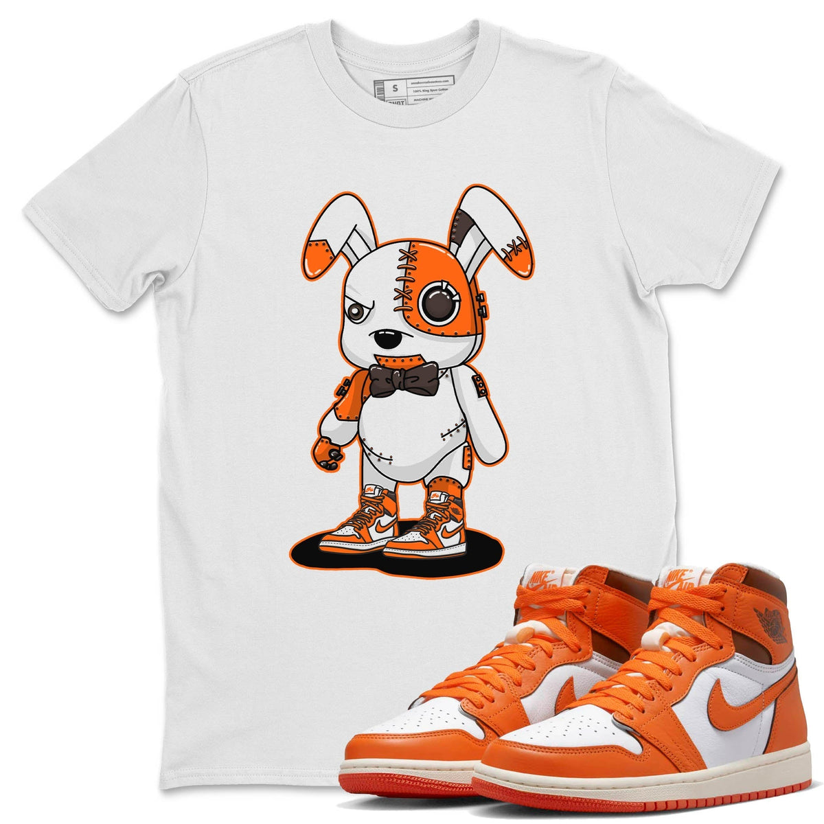 Jordan 1 Starfish Sneaker Matching T-Shirt Cyborg Bunny Sneaker Tees Jordan 1 Starfish Sneaker Release Tees Crew Neck Tees