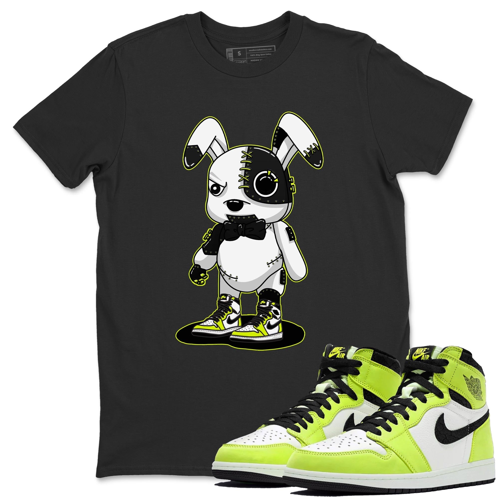 Jordan 1 Visionaire Sneaker Matching T-Shirt Cyborg Bunny Sneaker Tees Jordan 1 Visionaire Sneaker Release Tees Crew Neck Tees