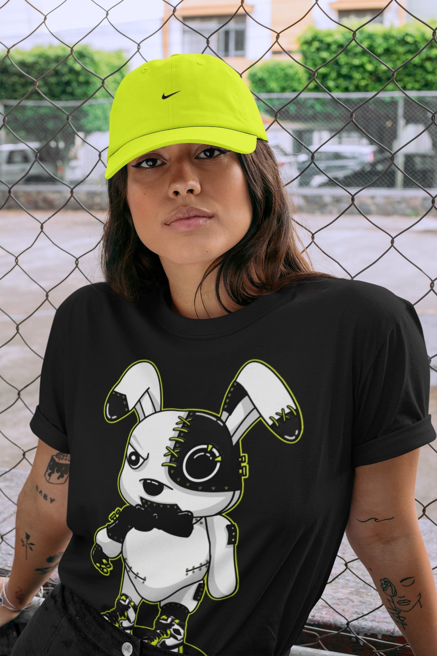 Jordan 1 Visionaire Sneaker Matching T-Shirt Cyborg Bunny Sneaker Tees Jordan 1 Visionaire Sneaker Release Tees Crew Neck Tees