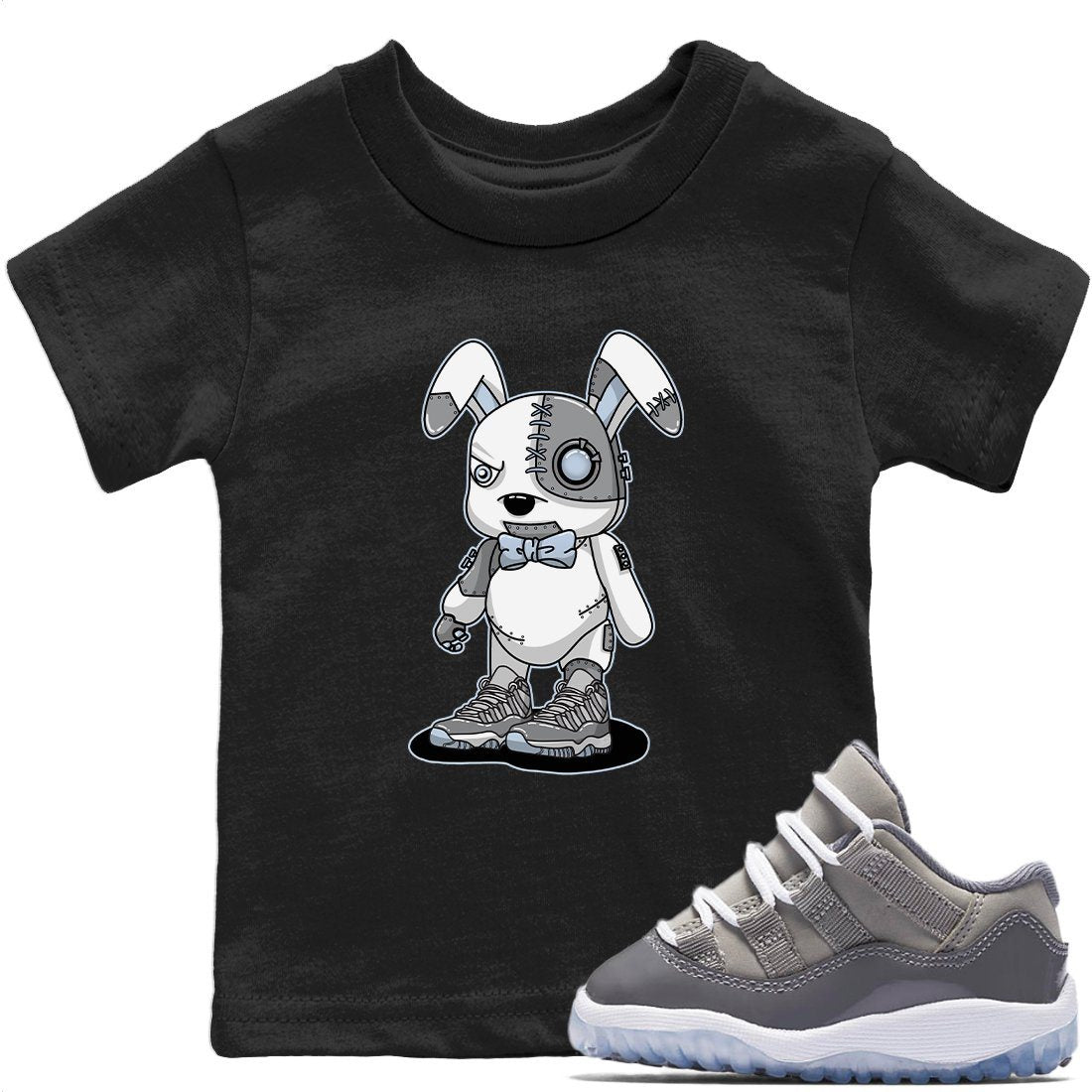 Jordan 11 Cool Grey Sneaker Matching T-Shirt Cyborg Bunny Sneaker Tees Jordan 11 Cool Grey Sneaker Release Tees Kids Shirts