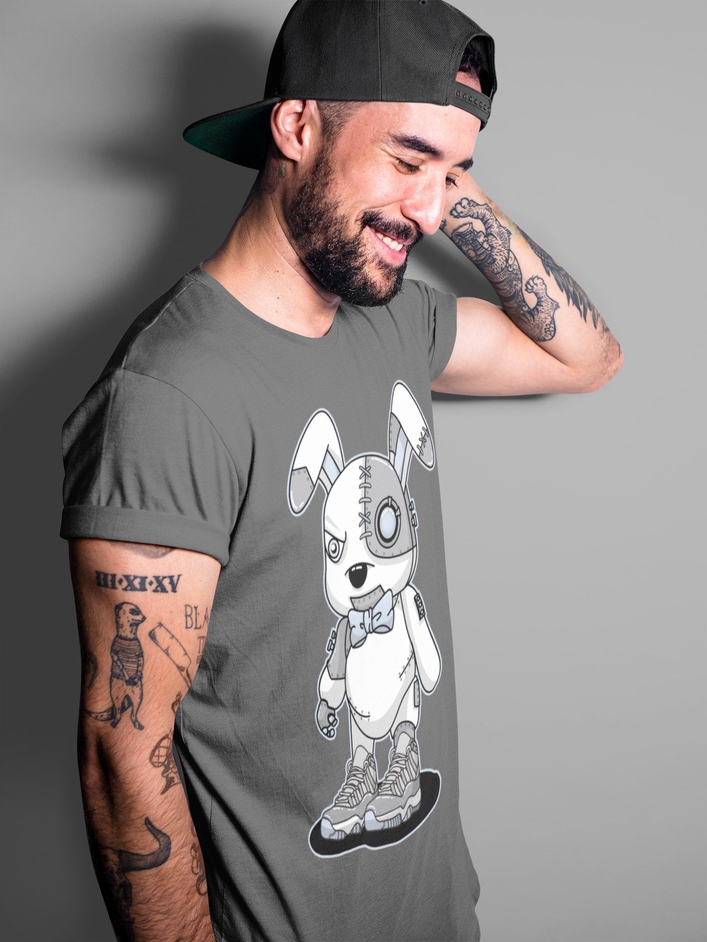 Jordan 11 Cool Grey Shirt To Match Jordans Cyborg Bunny Sneaker Tees Jordan 11 Cool Grey Drip Gear Zone Sneaker Matching Clothing Unisex Shirts