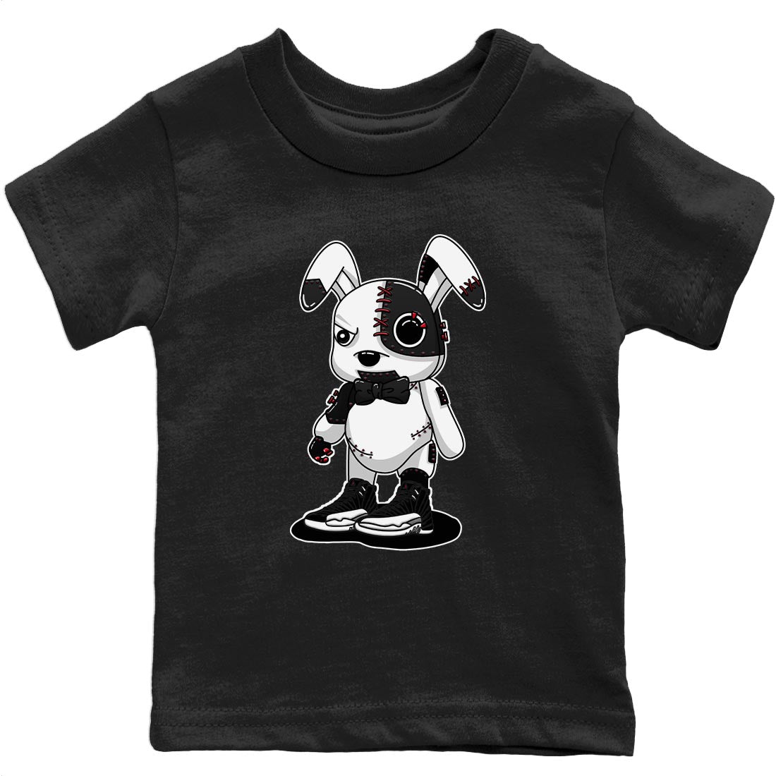 Jordan 12 Playoffs Sneaker Matching T-Shirt Cyborg Bunny Sneaker Tees Jordan 12 Playoffs Sneaker Release Tees Kids Shirts
