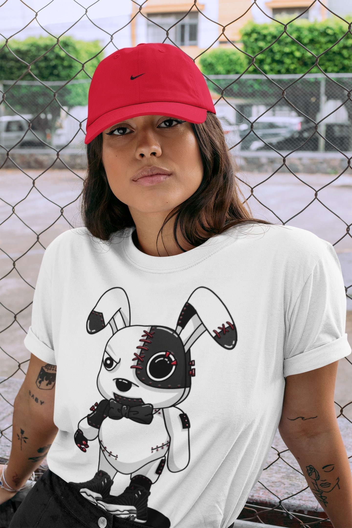 Jordan 12 Playoffs Shirt To Match Jordans Cyborg Bunny Sneaker Tees Jordan 12 Playoffs Drip Gear Zone Sneaker Matching Clothing Unisex Shirts