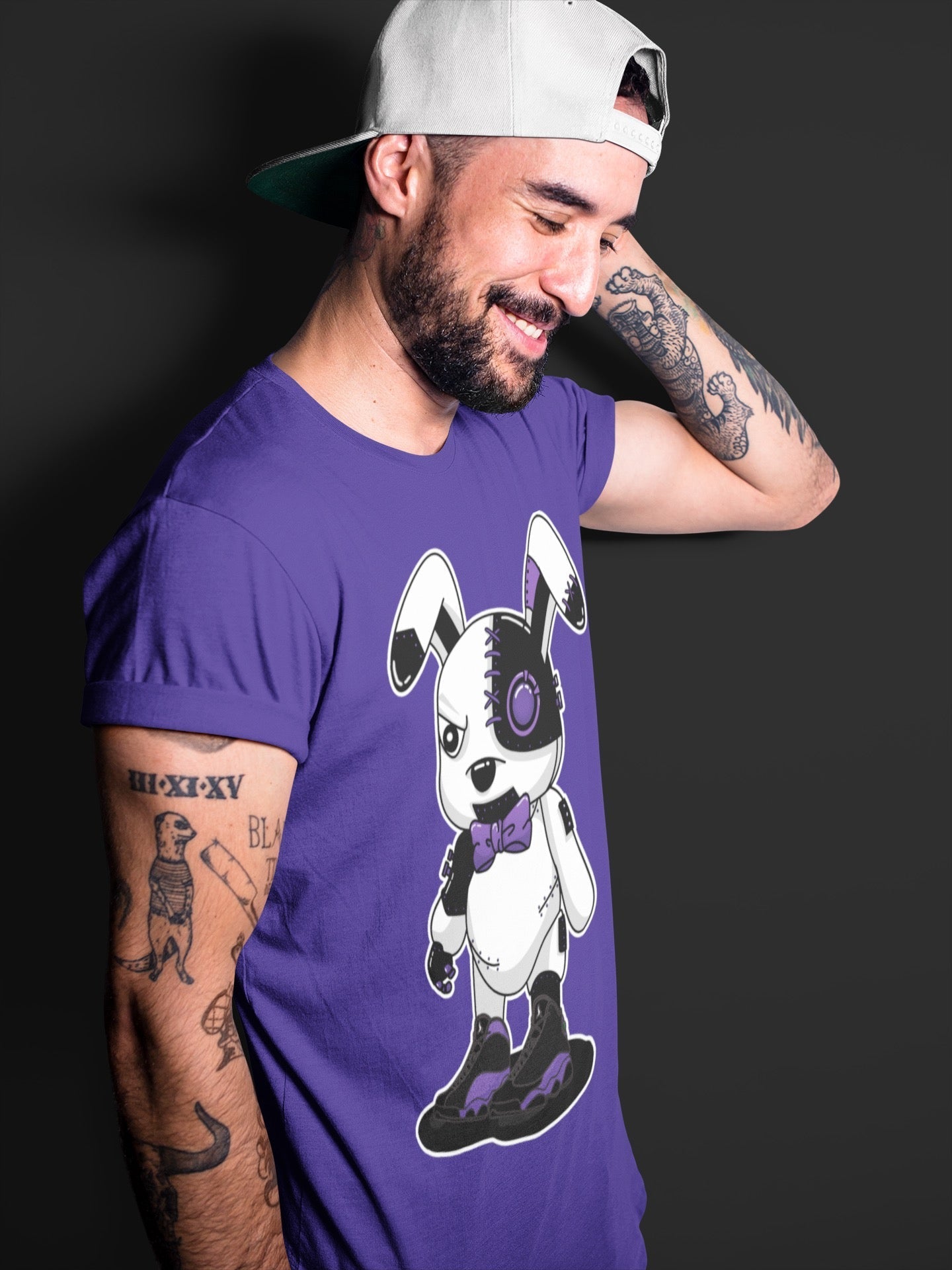 Jordan 13 Court Purple Shirt To Match Jordans Cyborg Bunny Sneaker Tees Jordan 13 Court Purple Drip Gear Zone Sneaker Matching Clothing Unisex Shirts