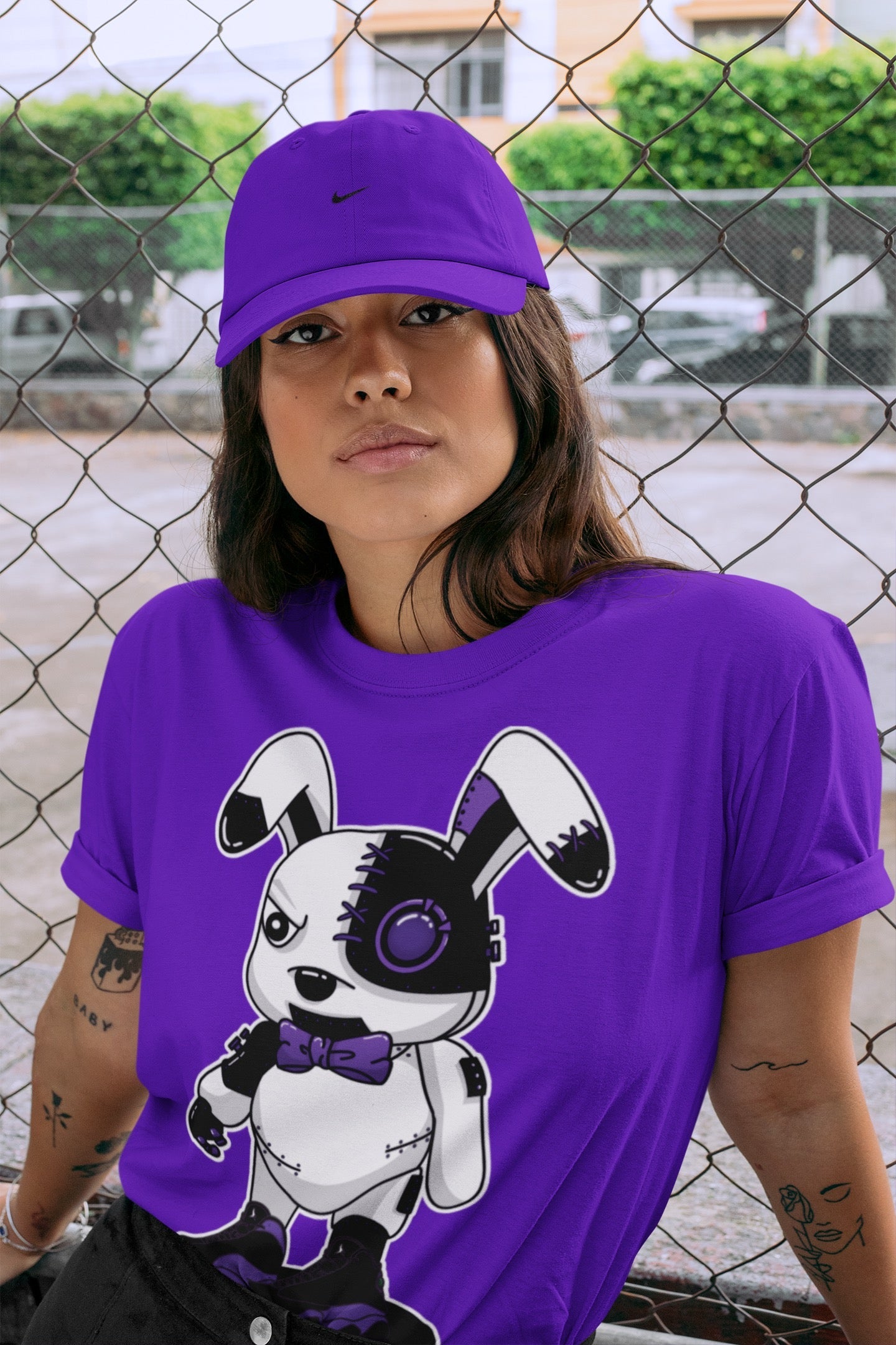 Jordan 13 Court Purple Shirt To Match Jordans Cyborg Bunny Sneaker Tees Jordan 13 Court Purple Drip Gear Zone Sneaker Matching Clothing Unisex Shirts