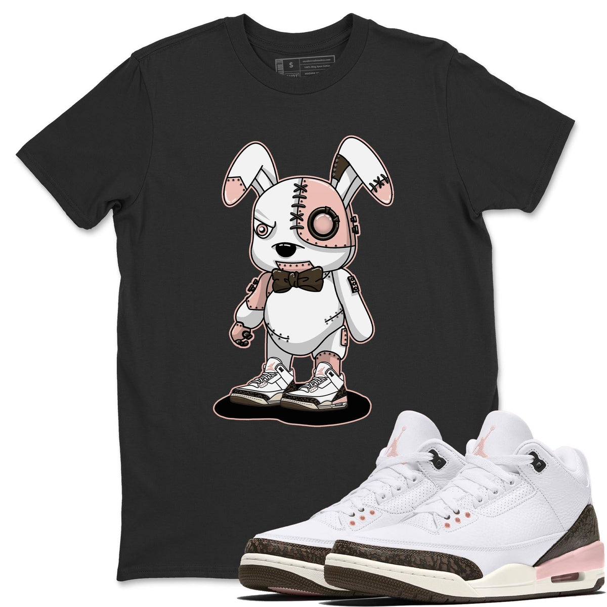 Jordan 3 Atmosphere Sneaker Matching T-Shirt Cyborg Bunny Sneaker Tees Jordan 3 Atmosphere Sneaker Release Tees Crew Neck Tees