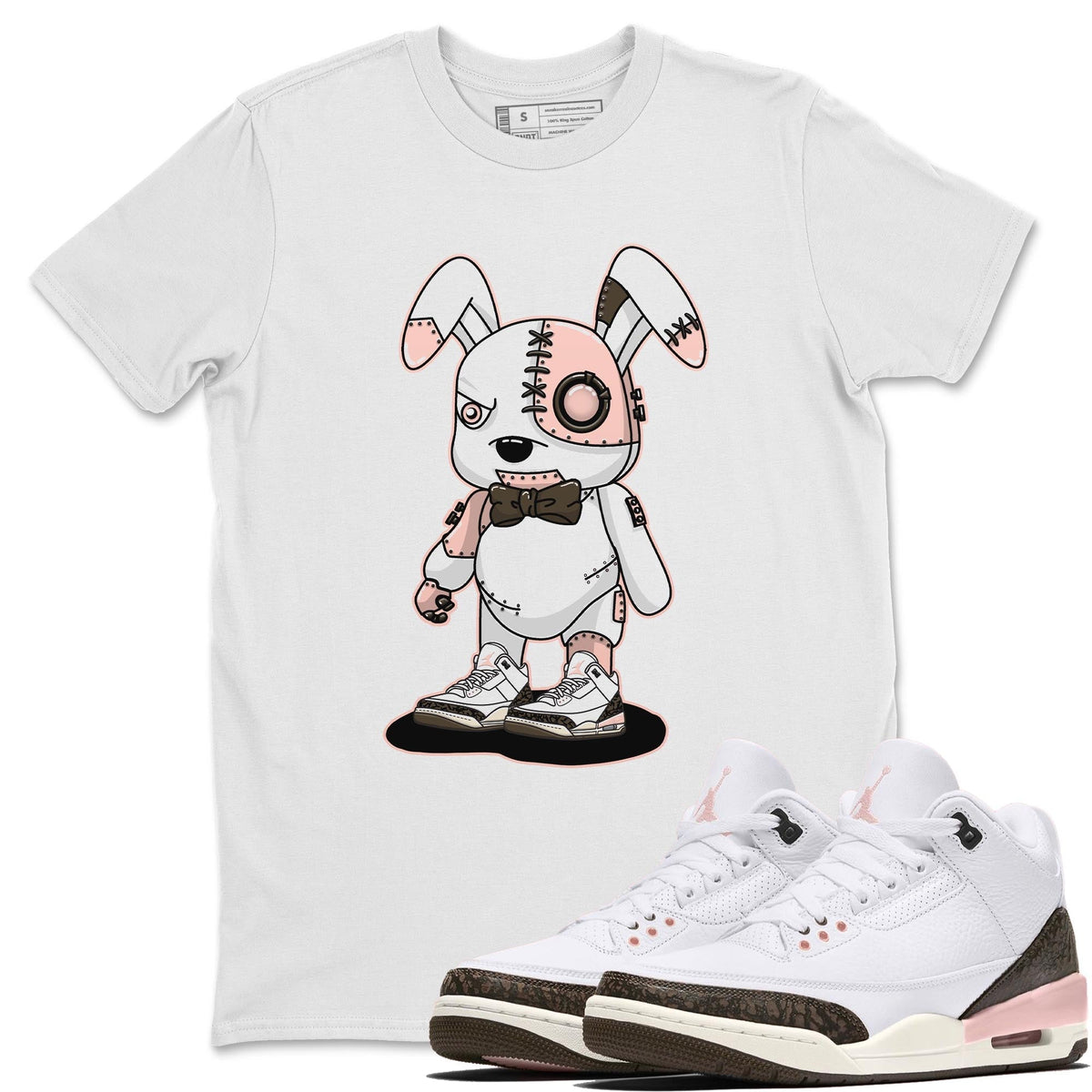 Jordan 3 Atmosphere Sneaker Matching T-Shirt Cyborg Bunny Sneaker Tees Jordan 3 Atmosphere Sneaker Release Tees Crew Neck Tees