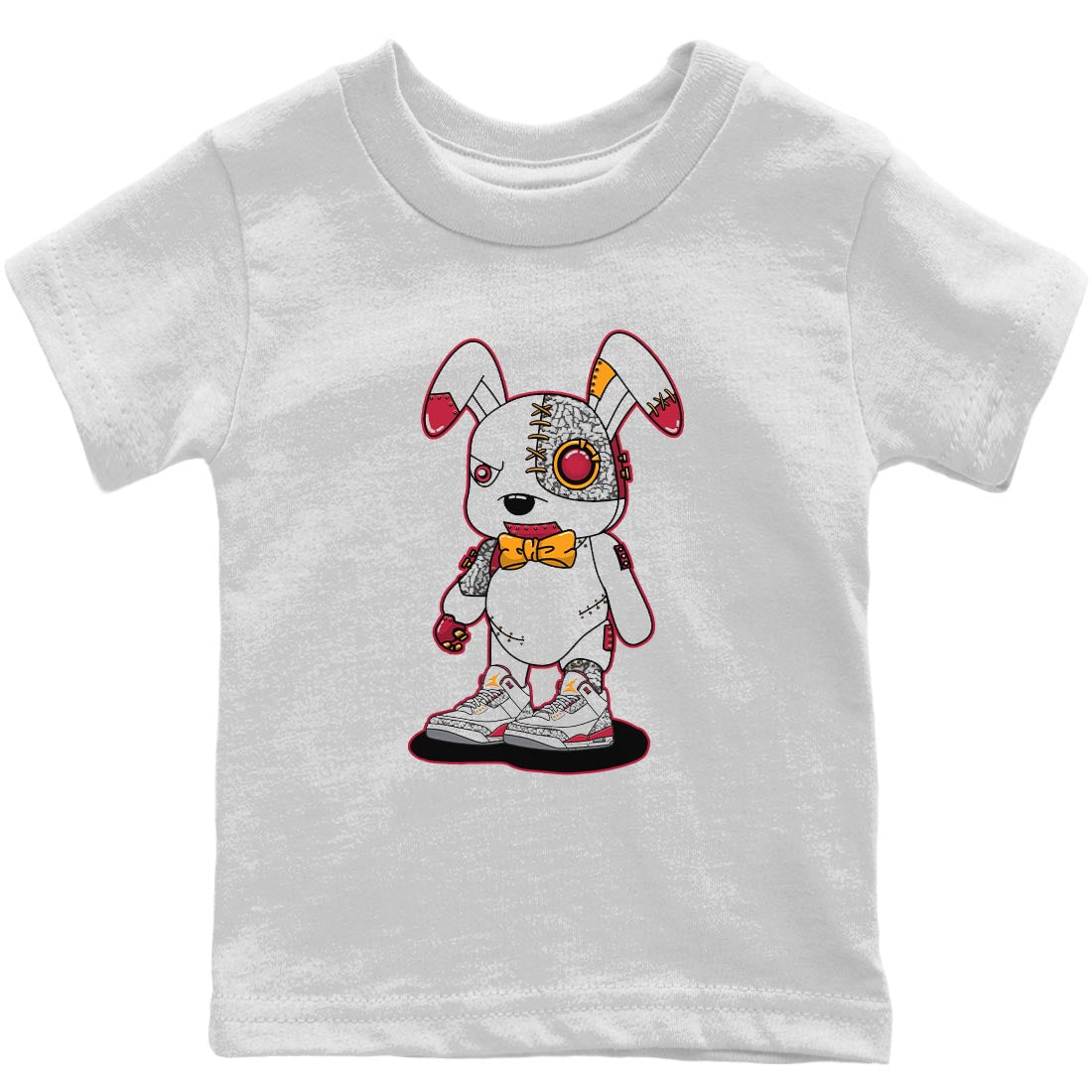 Jordan 3 Cardinal Sneaker Matching T-Shirt Cyborg Bunny Sneaker Tees Jordan 3 Cardinal Sneaker Release Tees Kids Shirts