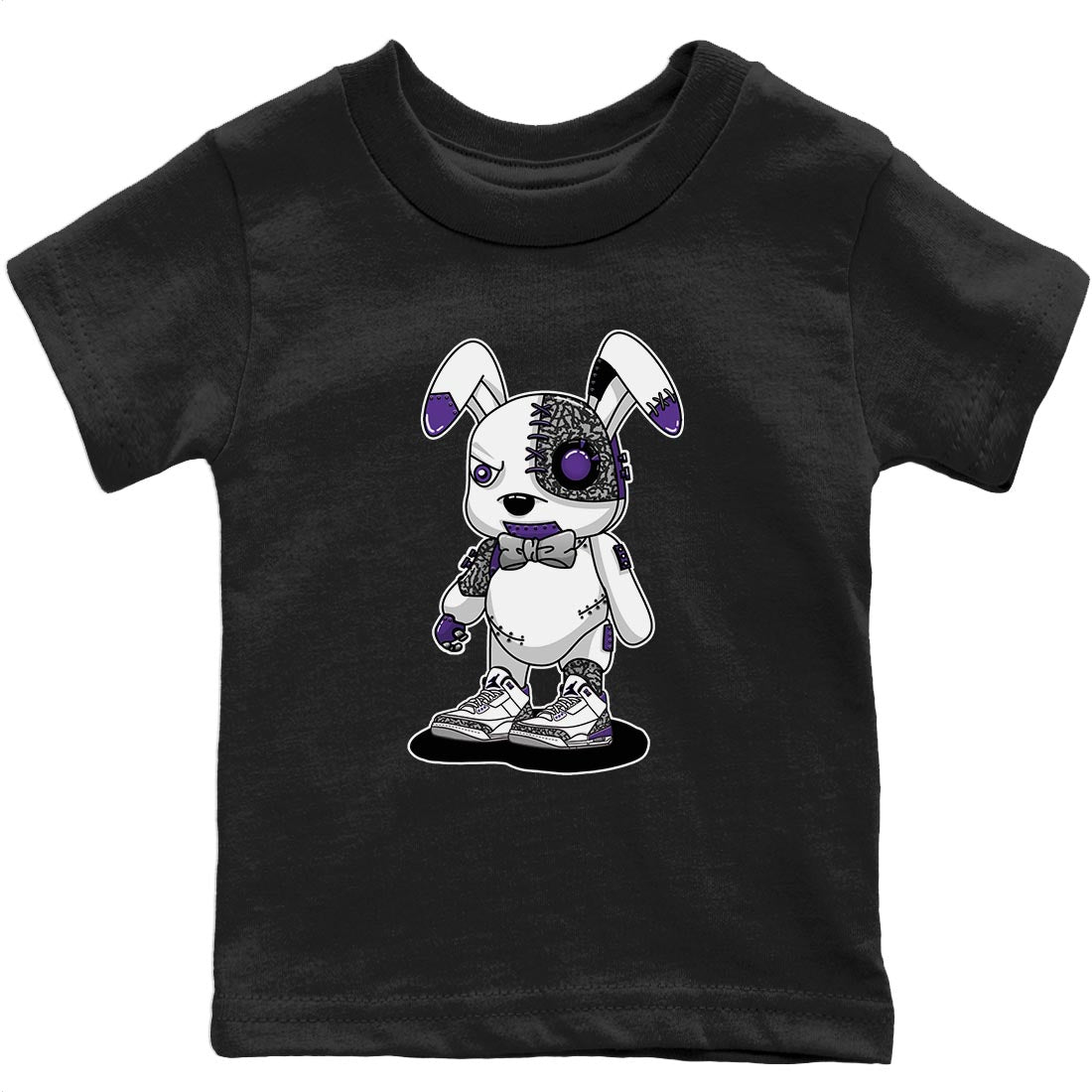 Jordan 3 Dark Iris Sneaker Matching T-Shirt Cyborg Bunny Sneaker Tees Jordan 3 Dark Iris Sneaker Release Tees Kids Shirts