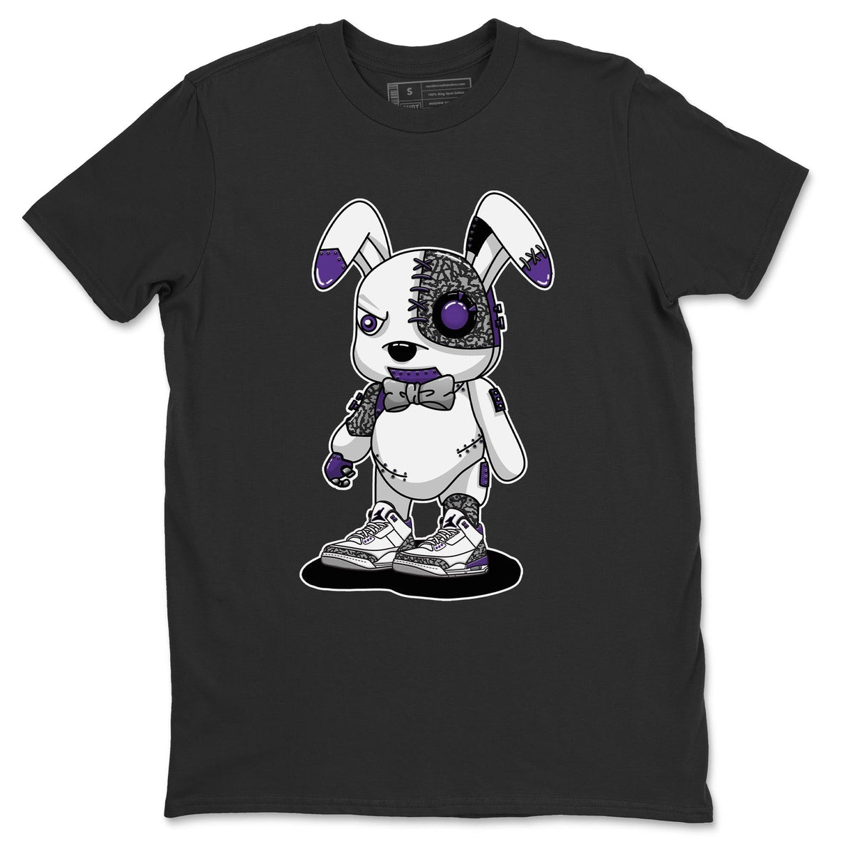 Jordan 3 Dark Iris Sneaker Matching T-Shirt Cyborg Bunny Sneaker Tees Jordan 3 Dark Iris Sneaker Release Tees Crew Neck Tees