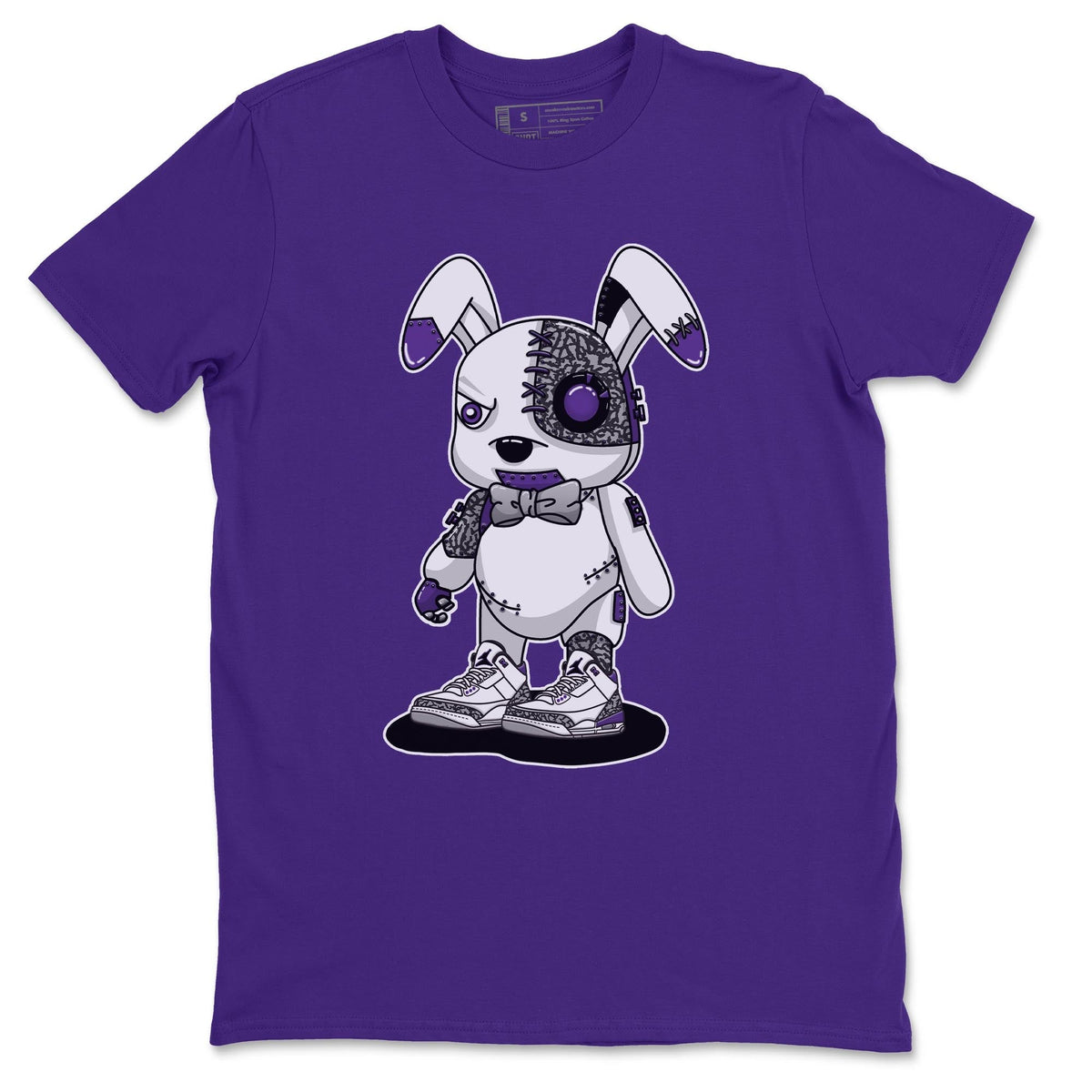 Jordan 3 Dark Iris Sneaker Matching T-Shirt Cyborg Bunny Sneaker Tees Jordan 3 Dark Iris Sneaker Release Tees Crew Neck Tees