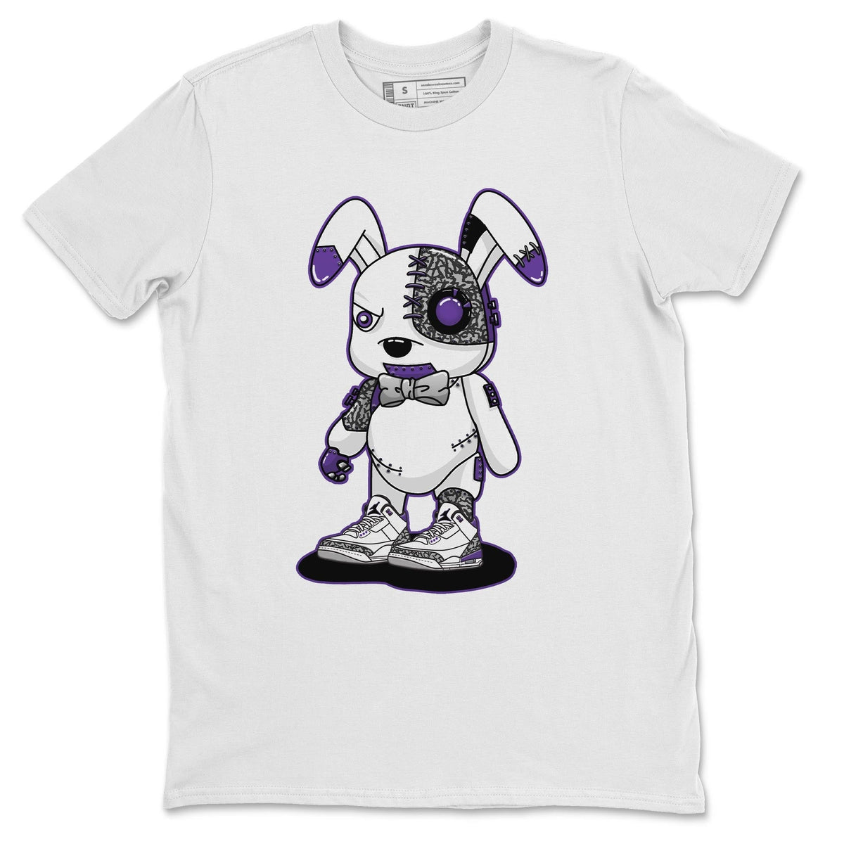 Jordan 3 Dark Iris Sneaker Matching T-Shirt Cyborg Bunny Sneaker Tees Jordan 3 Dark Iris Sneaker Release Tees Crew Neck Tees