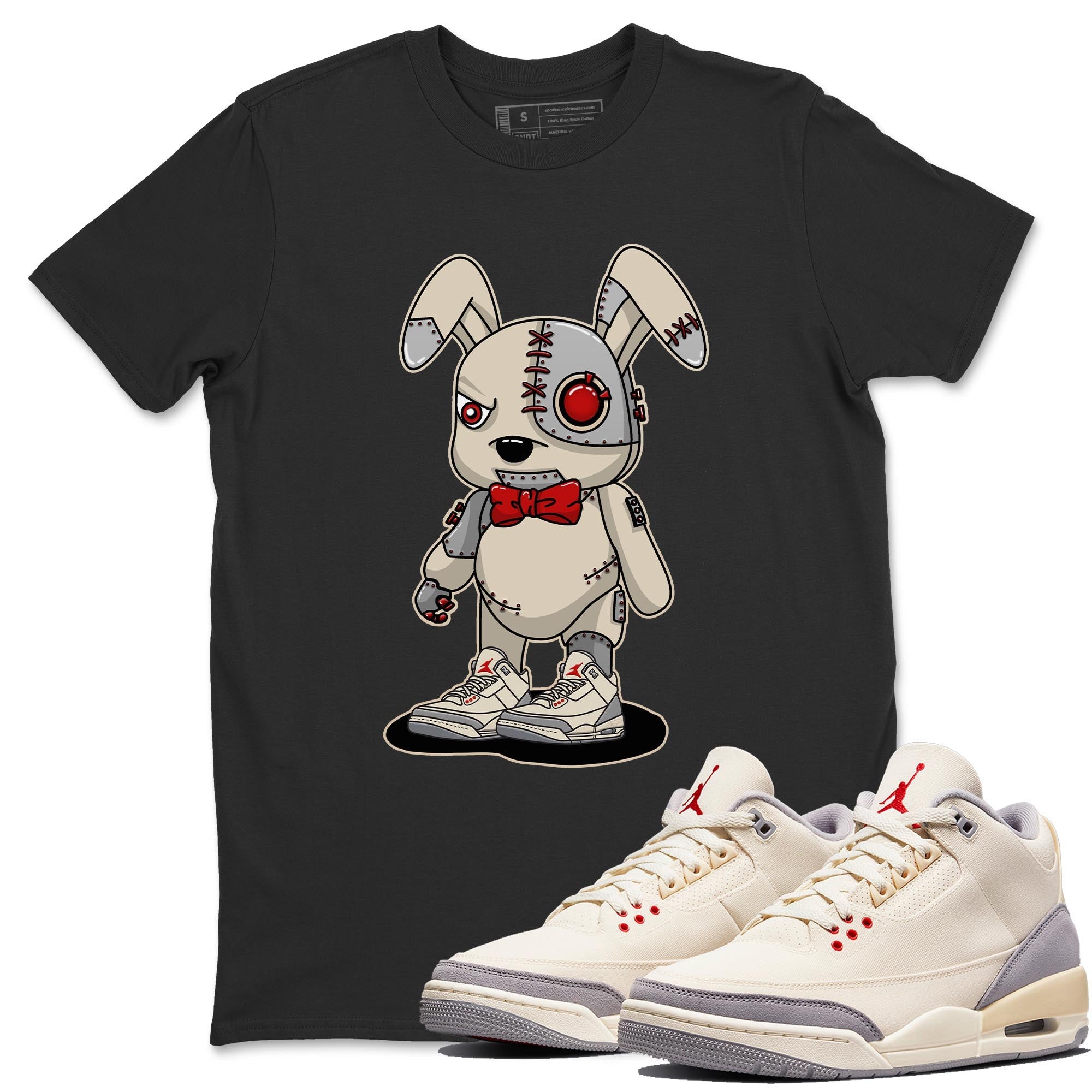 Jordan 3 Muslin Shirt To Match Jordans Cyborg Bunny Sneaker Tees Jordan 3 Muslin Drip Gear Zone Sneaker Matching Clothing Unisex Shirts