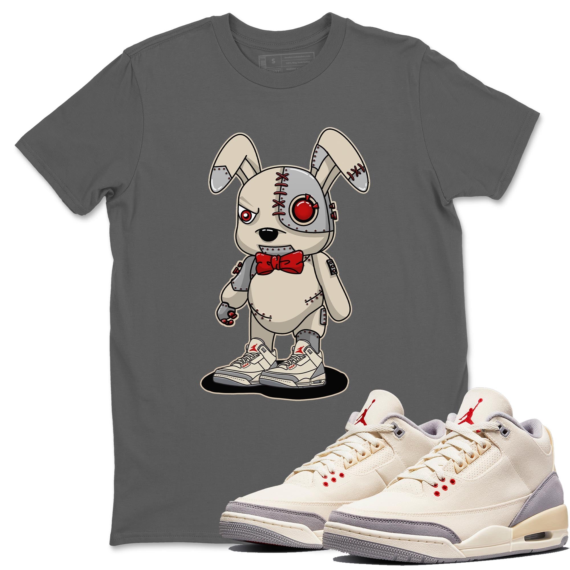 Jordan 3 Muslin Shirt To Match Jordans Cyborg Bunny Sneaker Tees Jordan 3 Muslin Drip Gear Zone Sneaker Matching Clothing Unisex Shirts