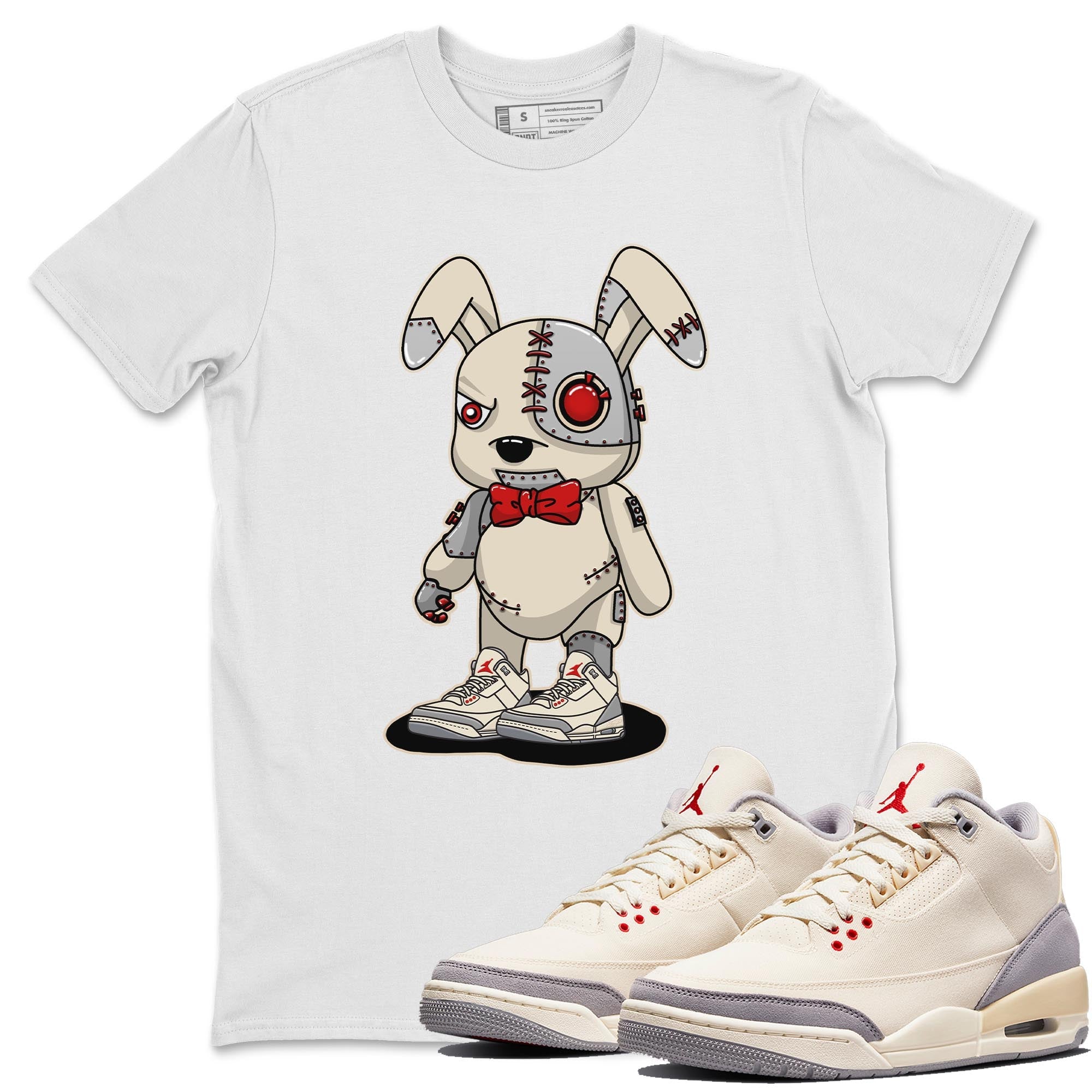 Jordan 3 Muslin Shirt To Match Jordans Cyborg Bunny Sneaker Tees Jordan 3 Muslin Drip Gear Zone Sneaker Matching Clothing Unisex Shirts