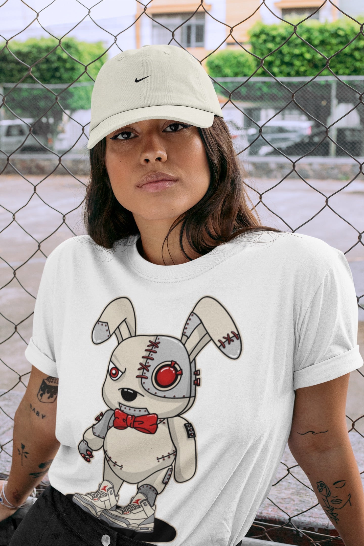 Jordan 3 Muslin Shirt To Match Jordans Cyborg Bunny Sneaker Tees Jordan 3 Muslin Drip Gear Zone Sneaker Matching Clothing Unisex Shirts