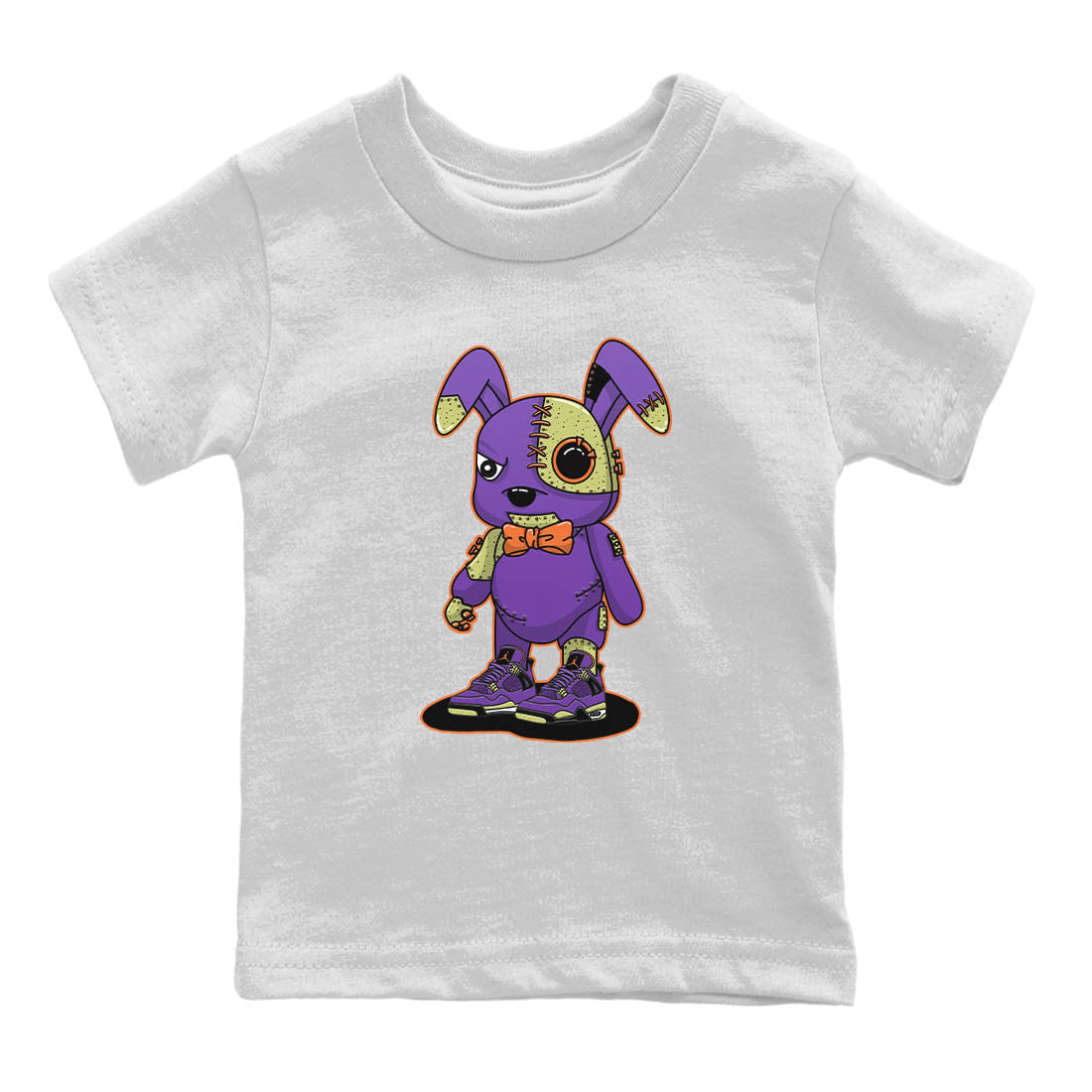 Jordan 4 Canyon Purple Sneaker Matching T-Shirt Cyborg Bunny Sneaker Tees Jordan 4 Canyon Purple Sneaker Release Tees Kids Shirts