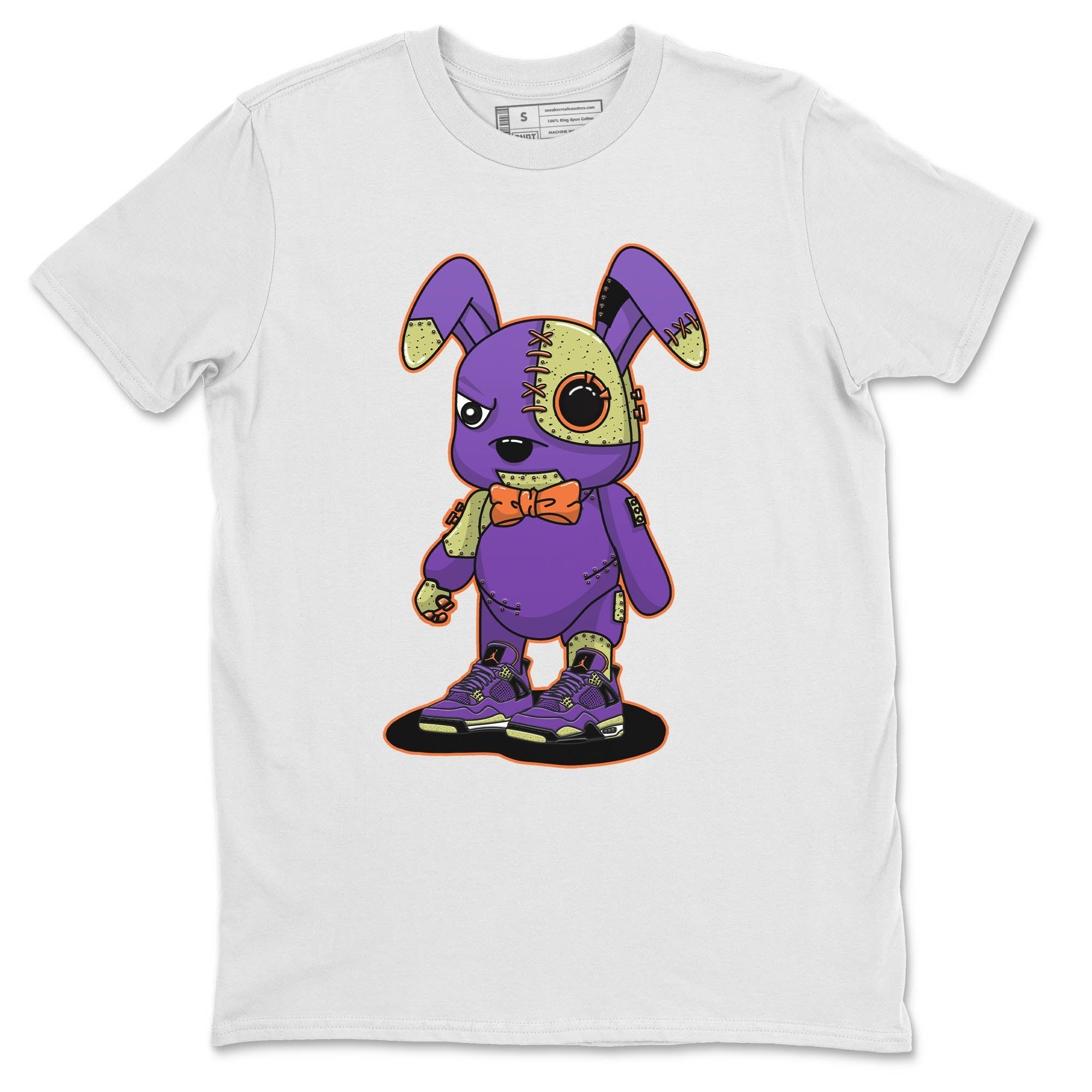 Jordan 4 Canyon Purple Sneaker Matching T-Shirt Cyborg Bunny Sneaker Tees Jordan 4 Canyon Purple Sneaker Release Tees Crew Neck Tees