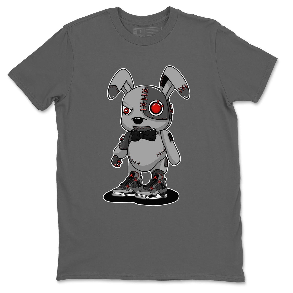 Jordan 4 Infrared Sneaker Matching T-Shirt Cyborg Bunny Sneaker Tees Jordan 4 Infrared Sneaker Release Tees Crew Neck Tees