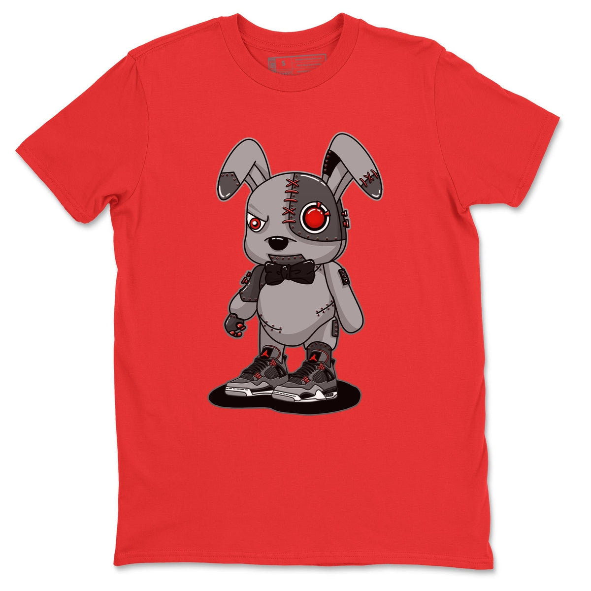 Jordan 4 Infrared Sneaker Matching T-Shirt Cyborg Bunny Sneaker Tees Jordan 4 Infrared Sneaker Release Tees Crew Neck Tees