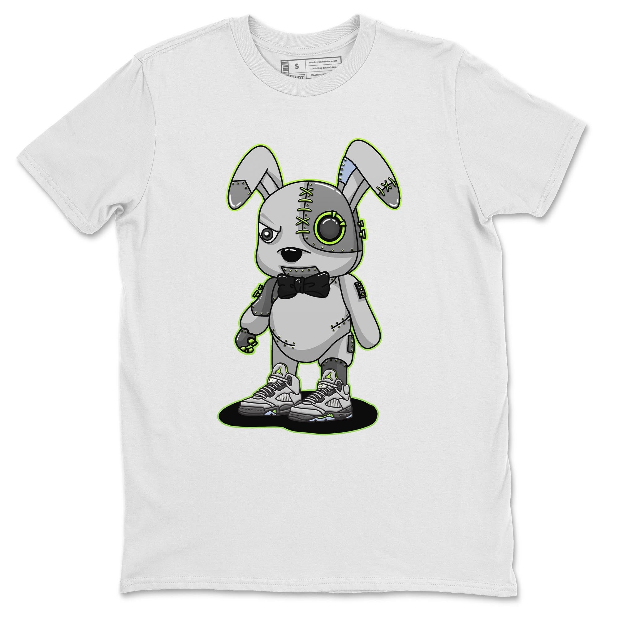 Jordan 5 Green Bean Sneaker Matching T-Shirt Cyborg Bunny Sneaker Tees Jordan 5 Green Bean Sneaker Release Tees Crew Neck Tees
