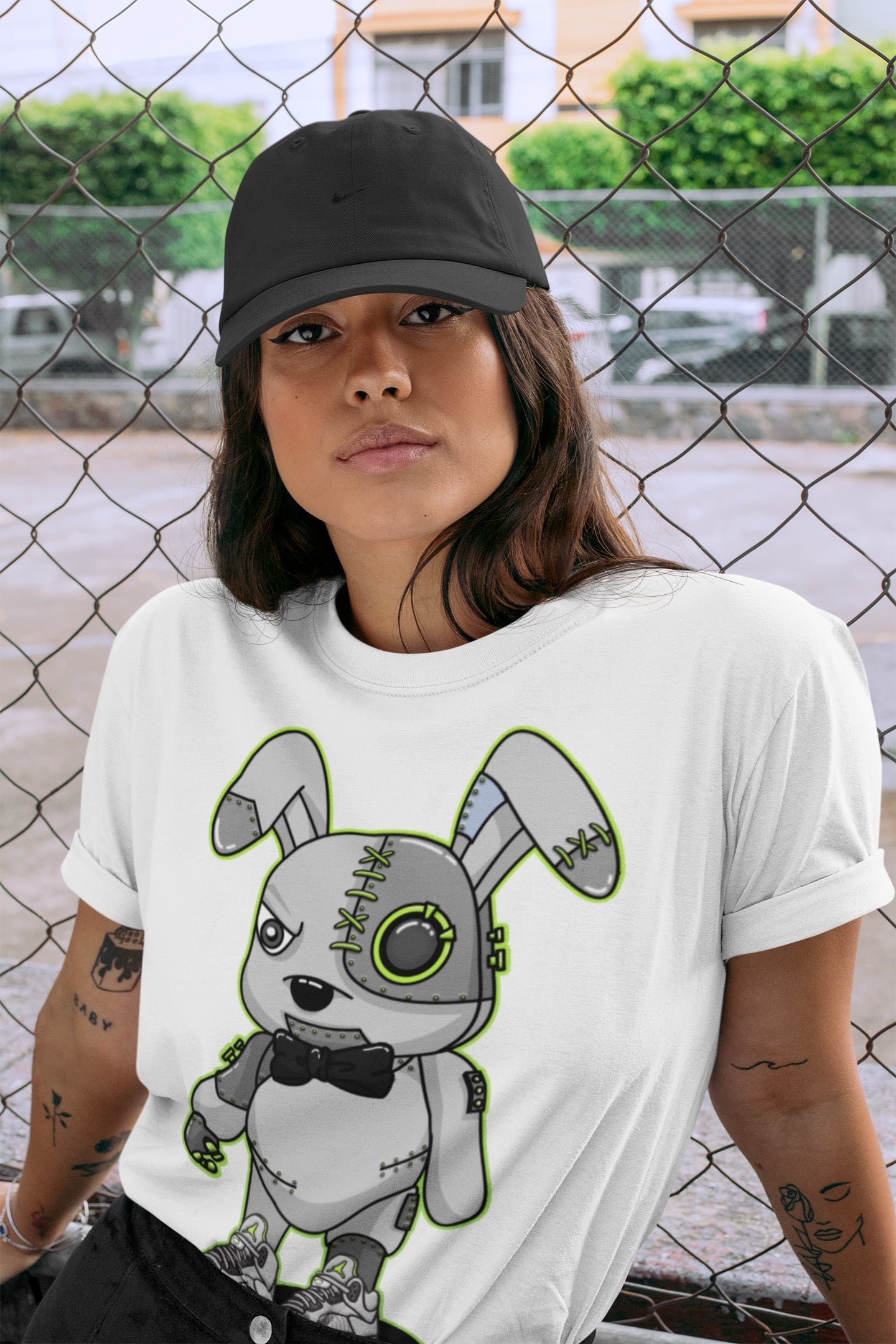 Jordan 5 Green Bean Sneaker Matching T-Shirt Cyborg Bunny Sneaker Tees Jordan 5 Green Bean Sneaker Release Tees Crew Neck Tees