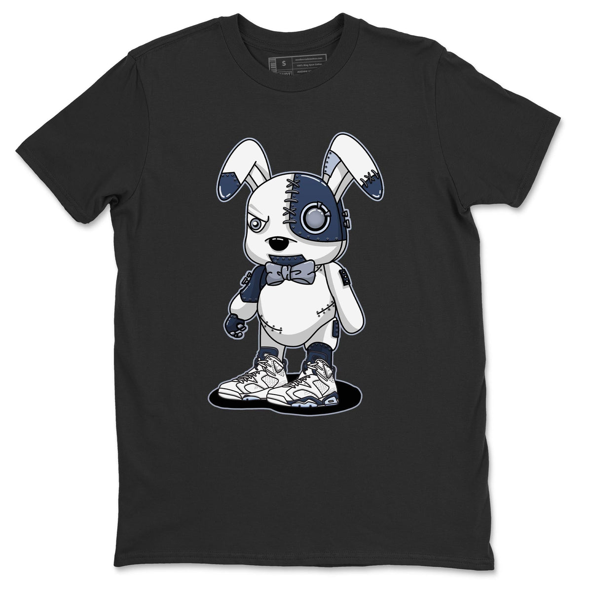 Jordan 6 Midnight Navy Sneaker Matching T-Shirt Cyborg Bunny Sneaker Tees Jordan 6 Midnight Navy Sneaker Release Tees Crew Neck Tees