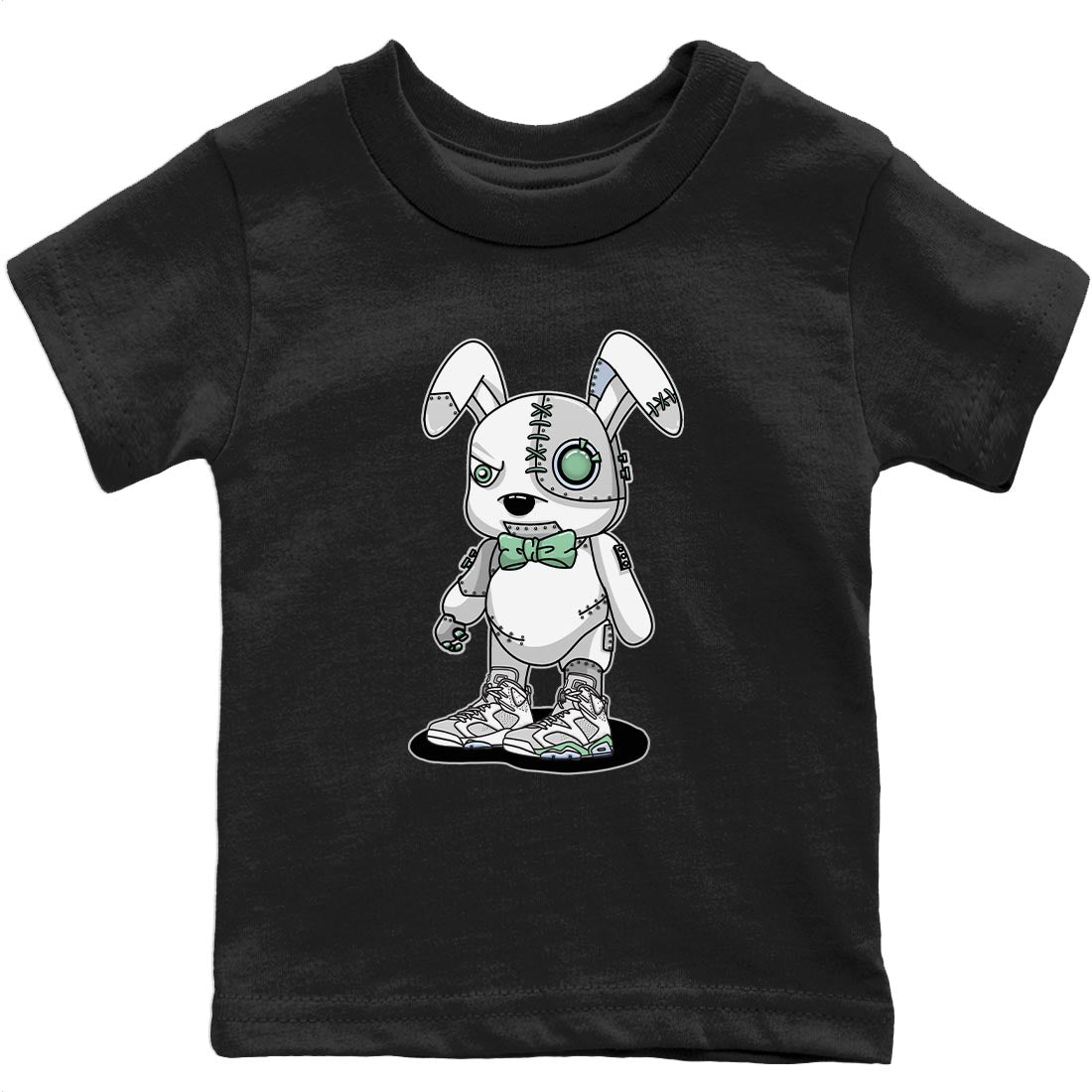 Jordan 6 Mint Foam Sneaker Matching T-Shirt Cyborg Bunny Sneaker Tees Jordan 6 Mint Foam Sneaker Release Tees Kids Shirts