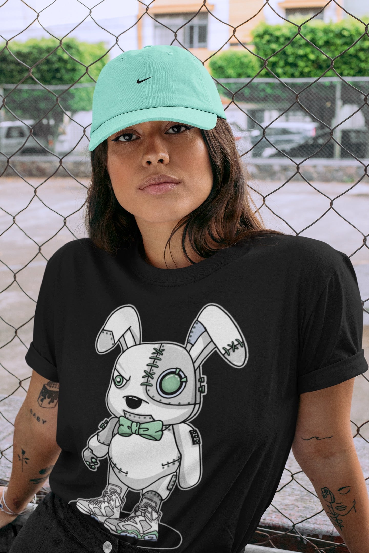 Jordan 6 Mint Foam Shirt To Match Jordans Cyborg Bunny Sneaker Tees Jordan 6 Mint Foam Drip Gear Zone Sneaker Matching Clothing Unisex Shirts