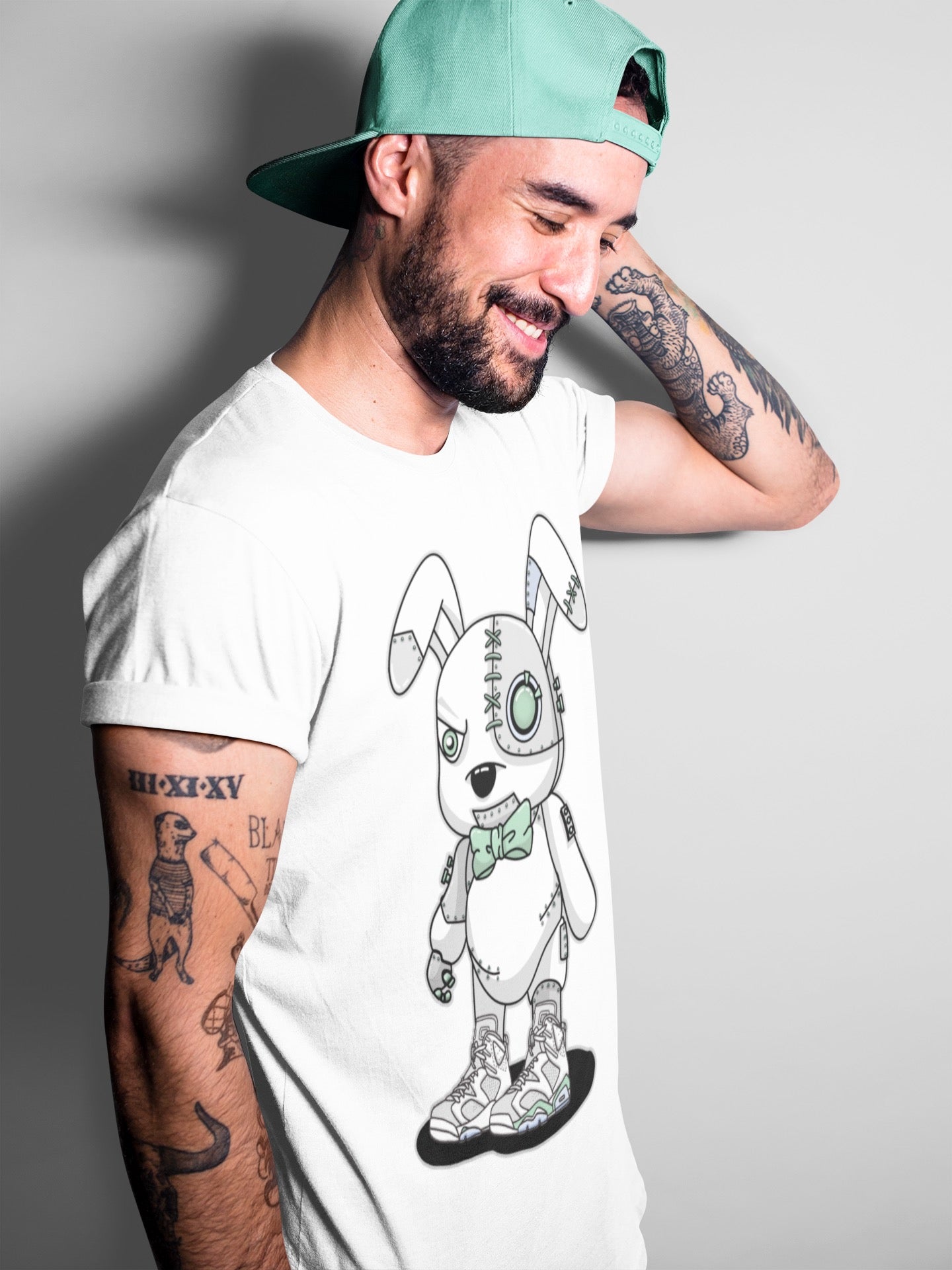 Jordan 6 Mint Foam Shirt To Match Jordans Cyborg Bunny Sneaker Tees Jordan 6 Mint Foam Drip Gear Zone Sneaker Matching Clothing Unisex Shirts