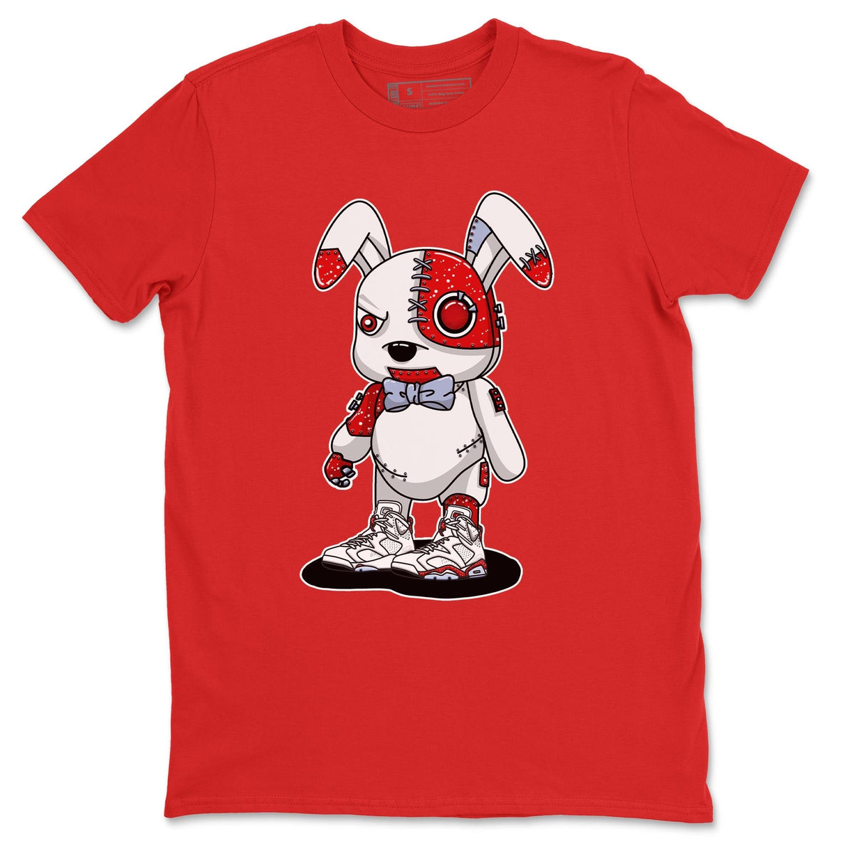 Jordan 6 Red Velvet Cookies Sneaker Matching T-Shirt Cyborg Bunny Sneaker Tees Jordan 6 Red Velvet Cookies Sneaker Release Tees Crew Neck Tees