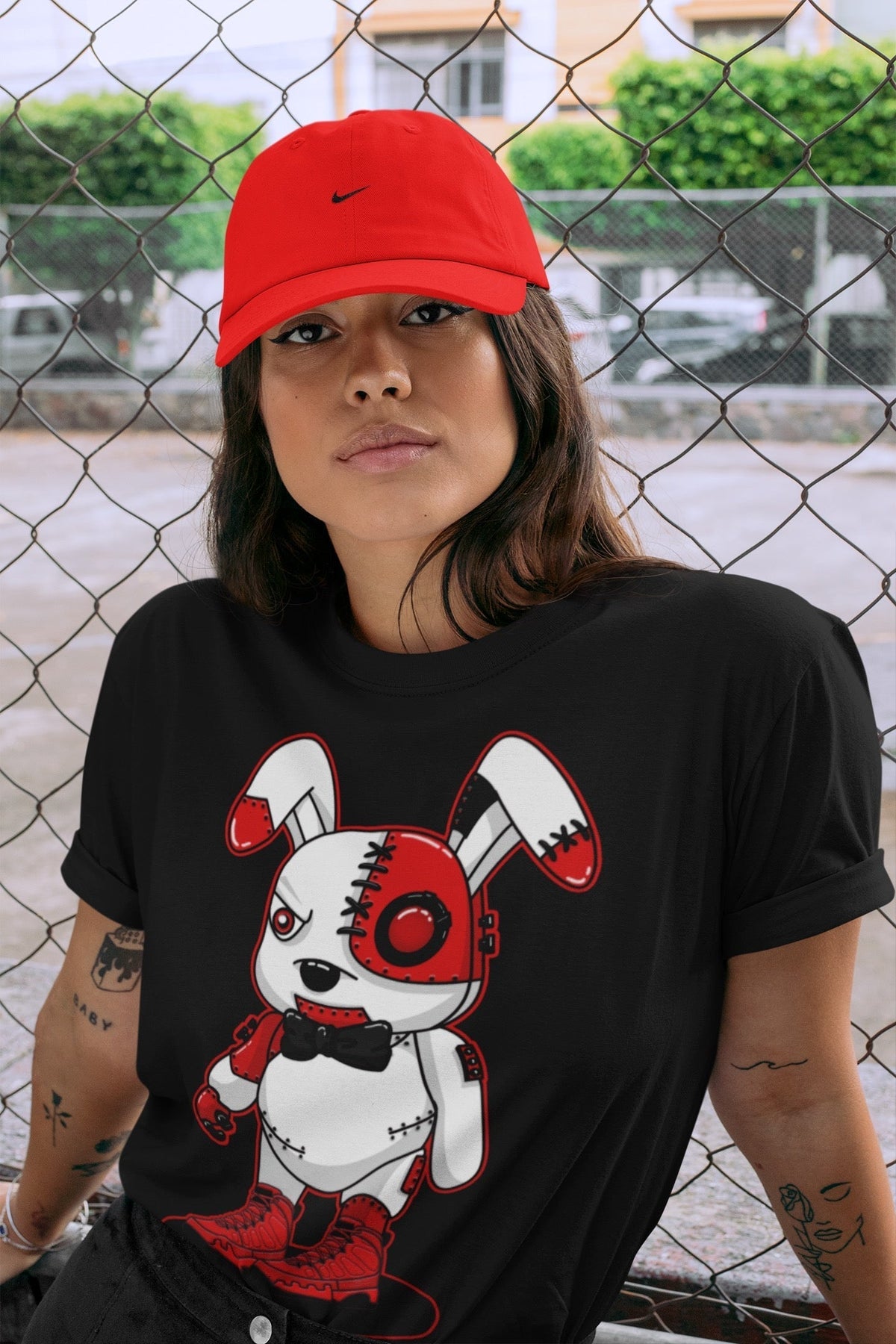 Jordan 9 Chile Red Shirt To Match Jordans Cyborg Bunny Sneaker Tees Jordan 9 Chile Red Drip Gear Zone Sneaker Matching Clothing Unisex Shirts